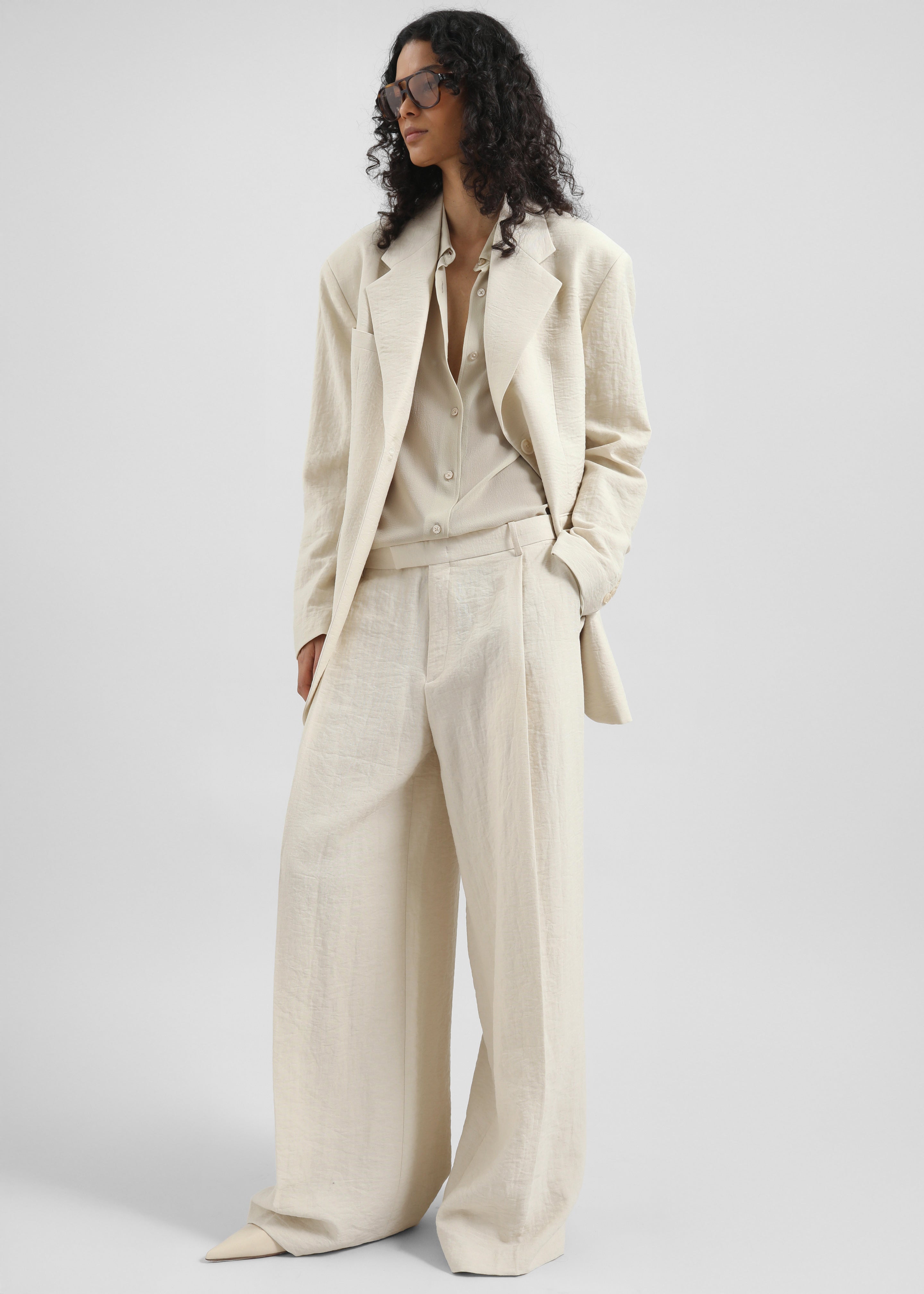 Yasmine Trousers - Light Beige - 2