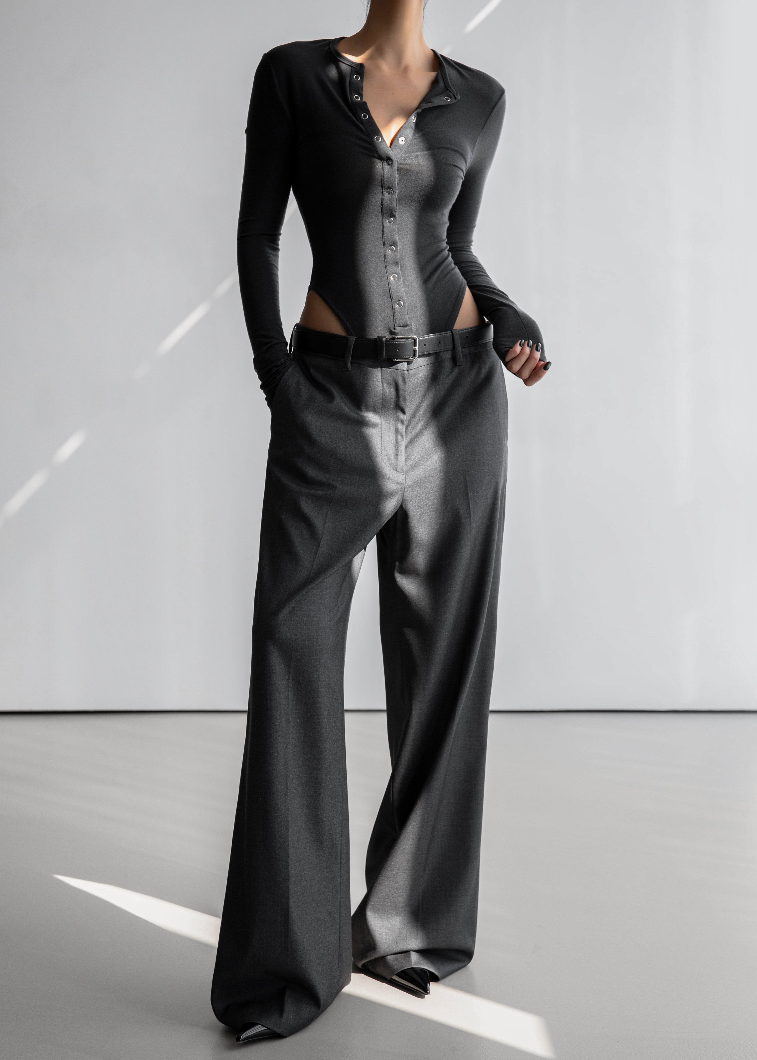 Zadie Bodysuit - Charcoal - 10