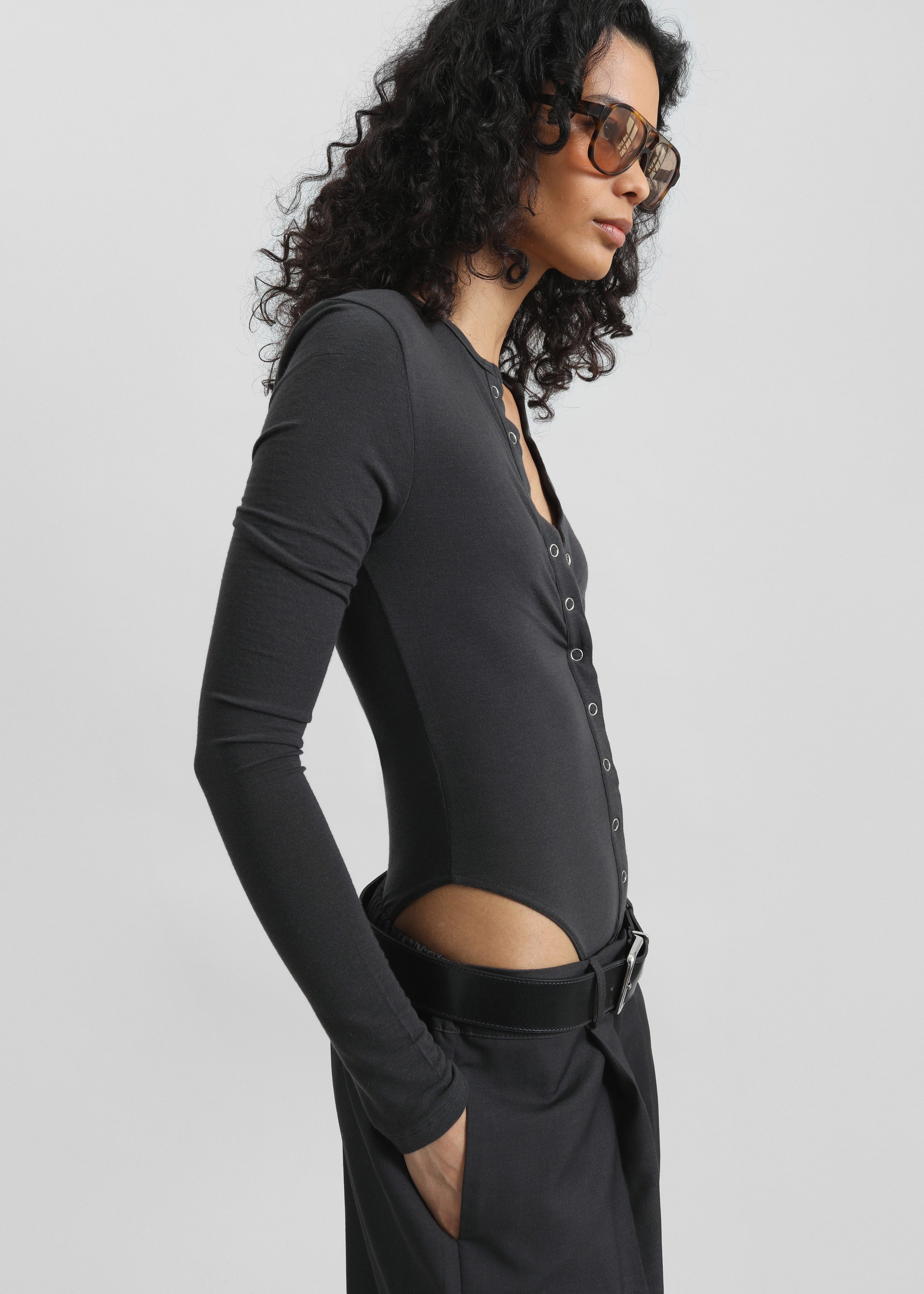 Zadie Bodysuit - Charcoal - 3