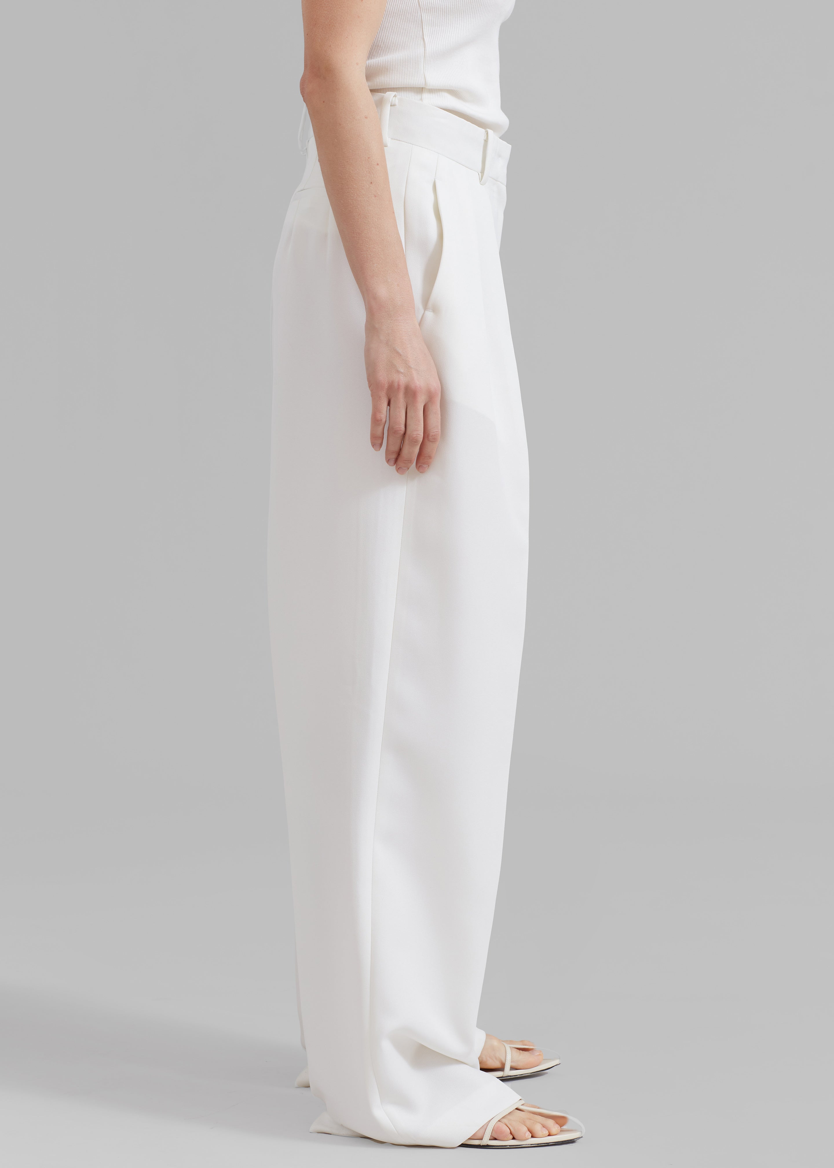 Zia Pintuck Trousers - White - 6