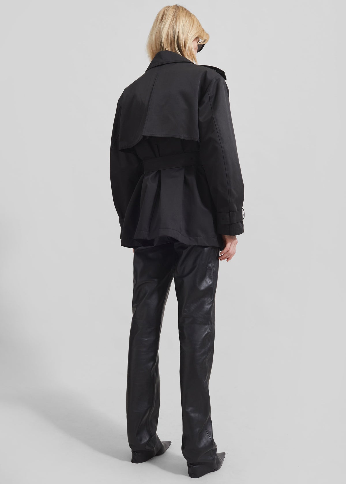 Ziggy Long Leather Pants - Black - 9