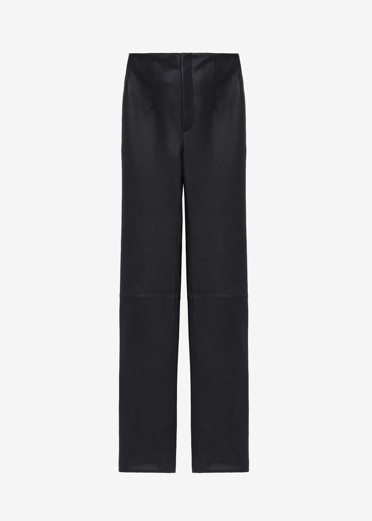 Ziggy Long Leather Pants - Black - 10