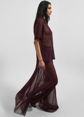 Zolli Mesh Tee - Burgundy