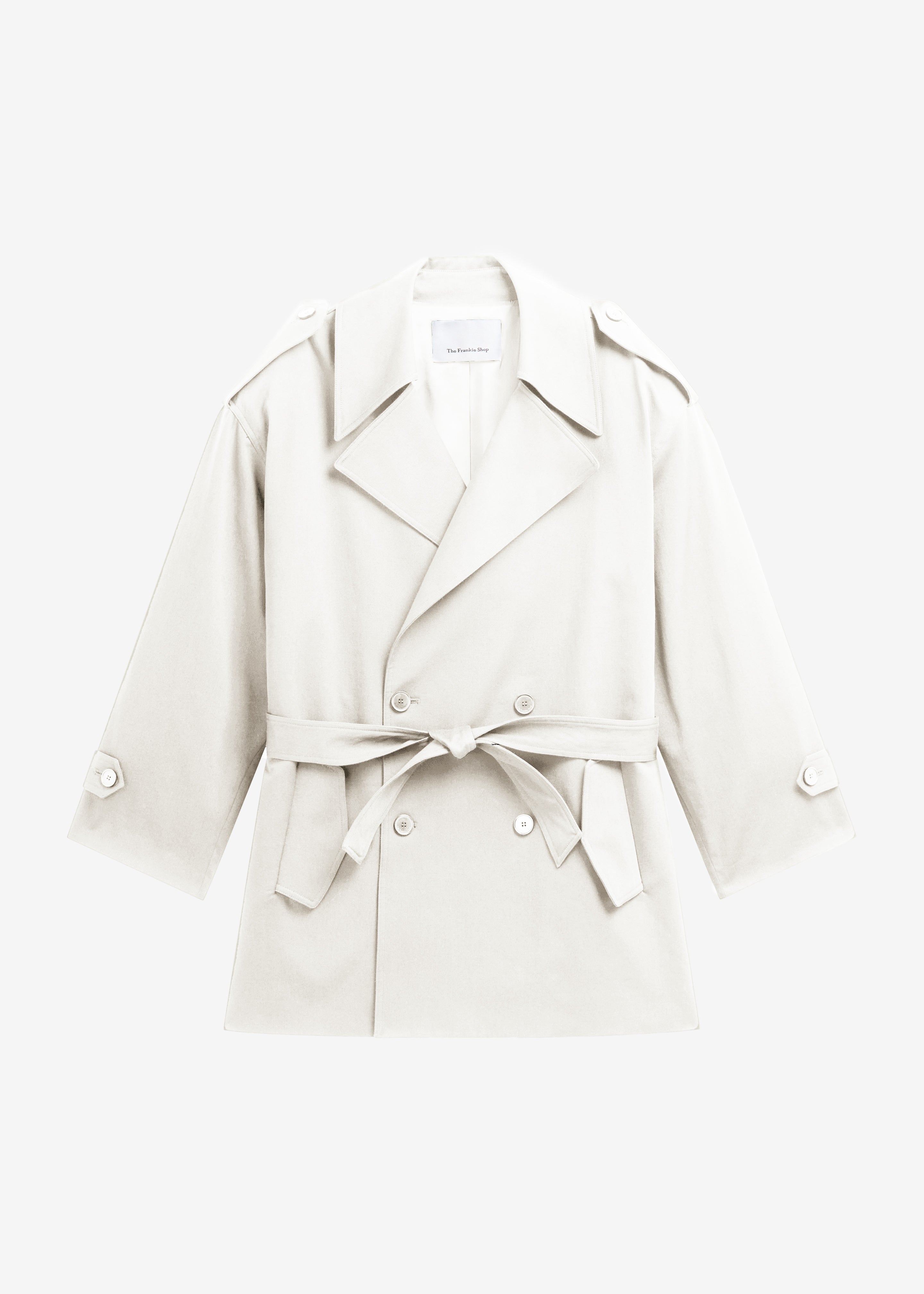 Zurich Oversized Short Trench - Off White - 8