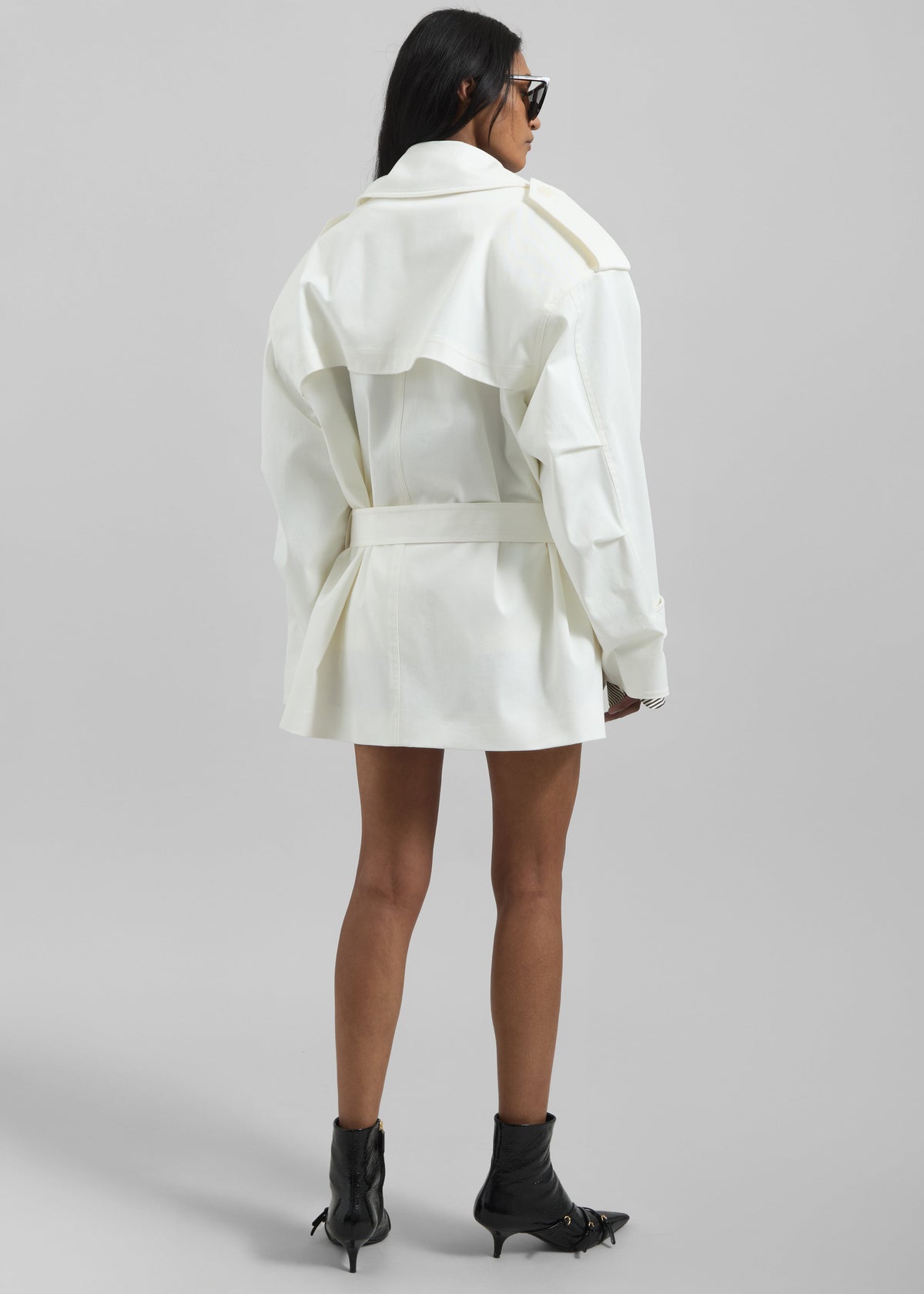 Zurich Oversized Short Trench - Off White - 7
