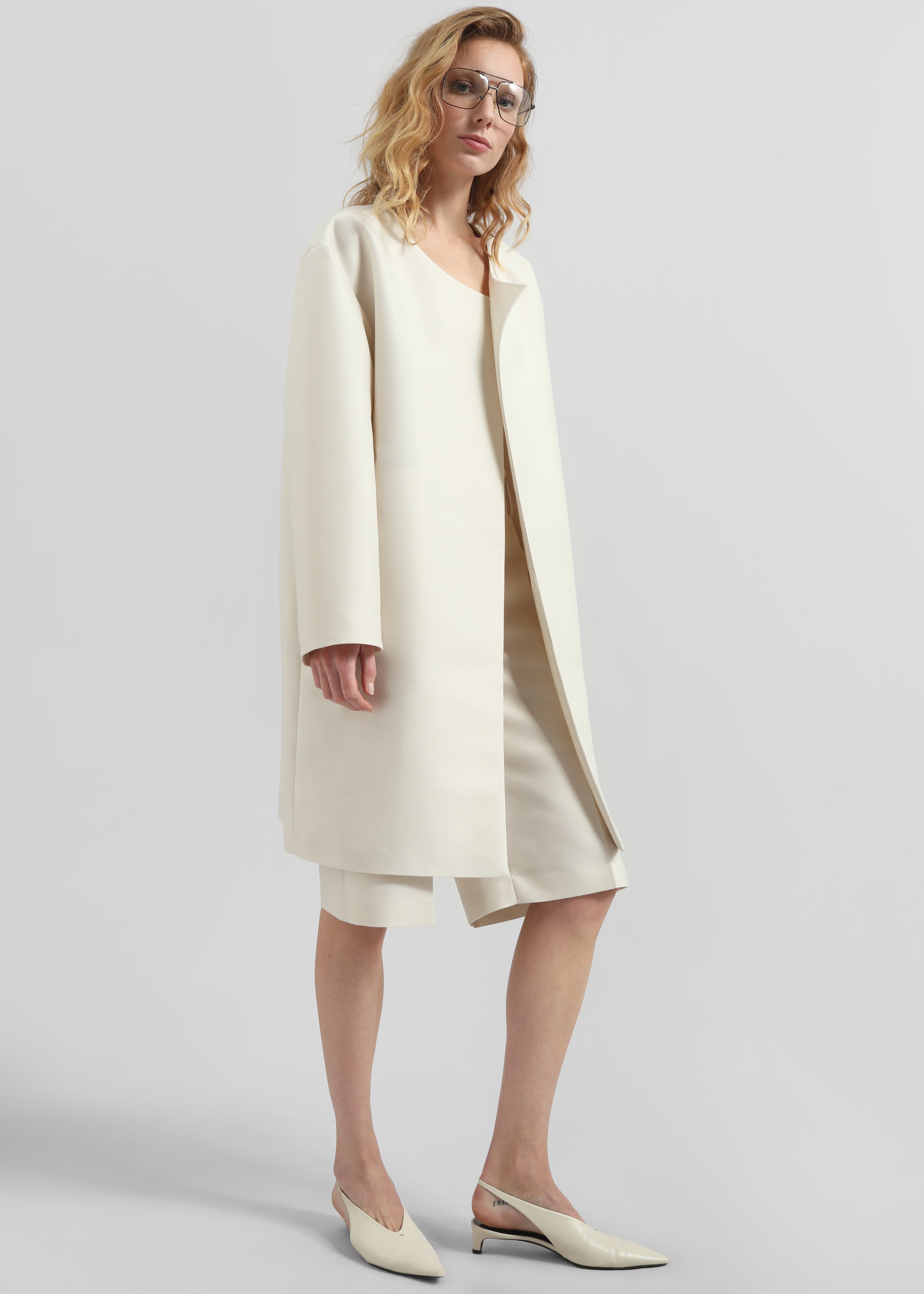 Zwolle Sheen Light Overcoat - Cream - 1