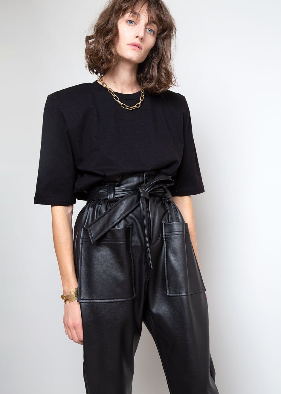 Carrington Padded Shoulder Tee - Black - 3