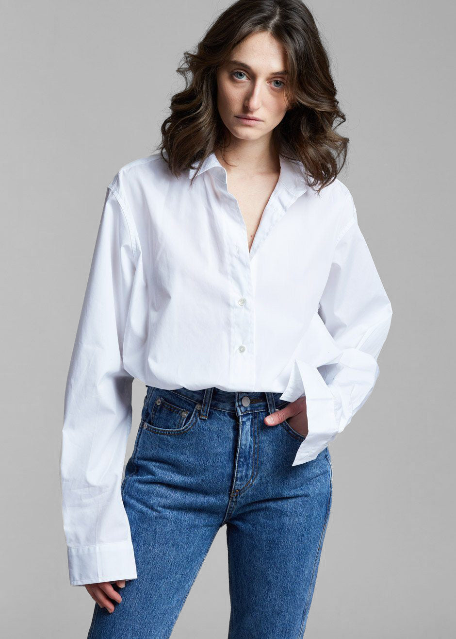 Dusky Classic Oversized Shirt - White - 3