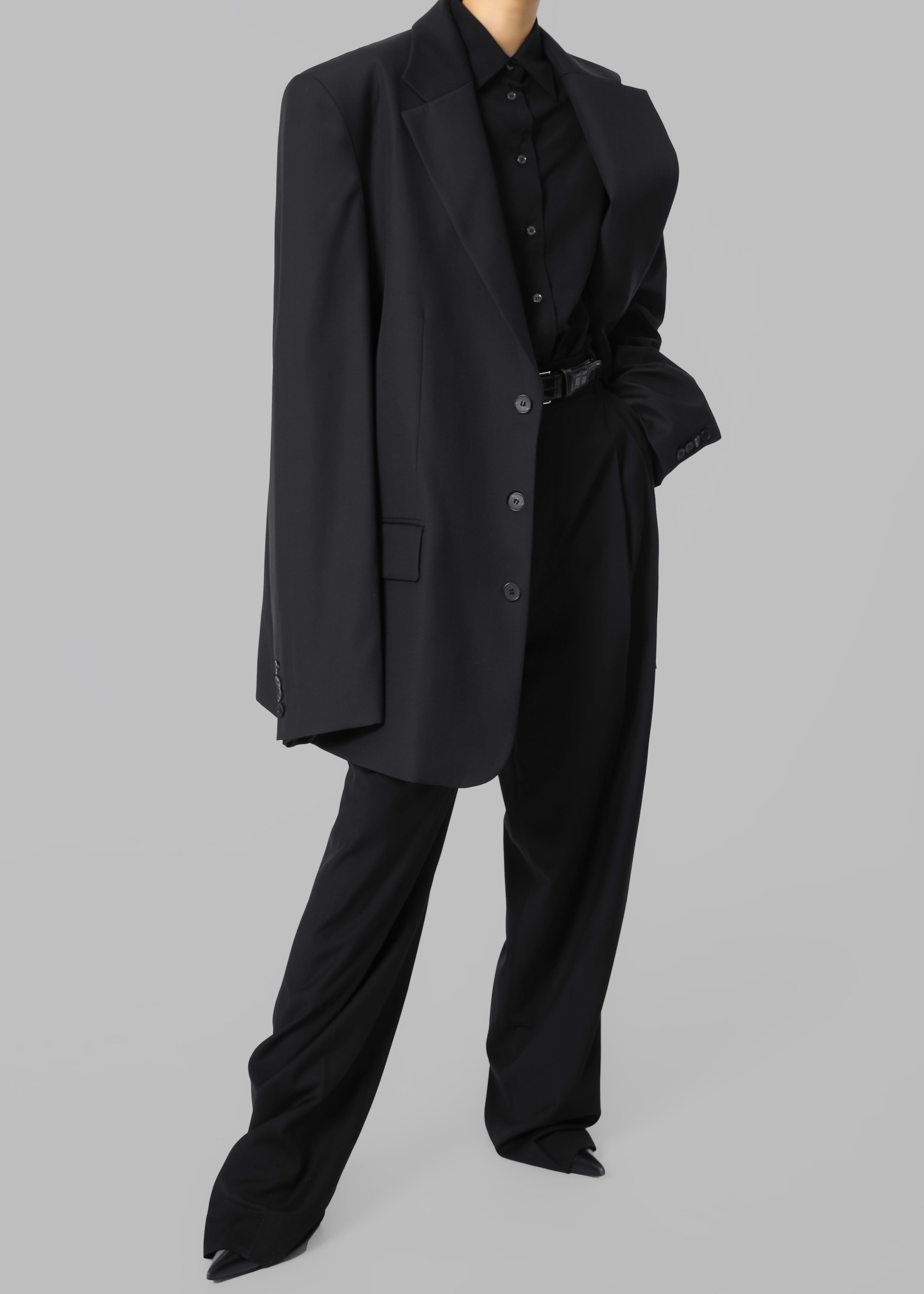 Gelso Oversized Blazer - Black - 4