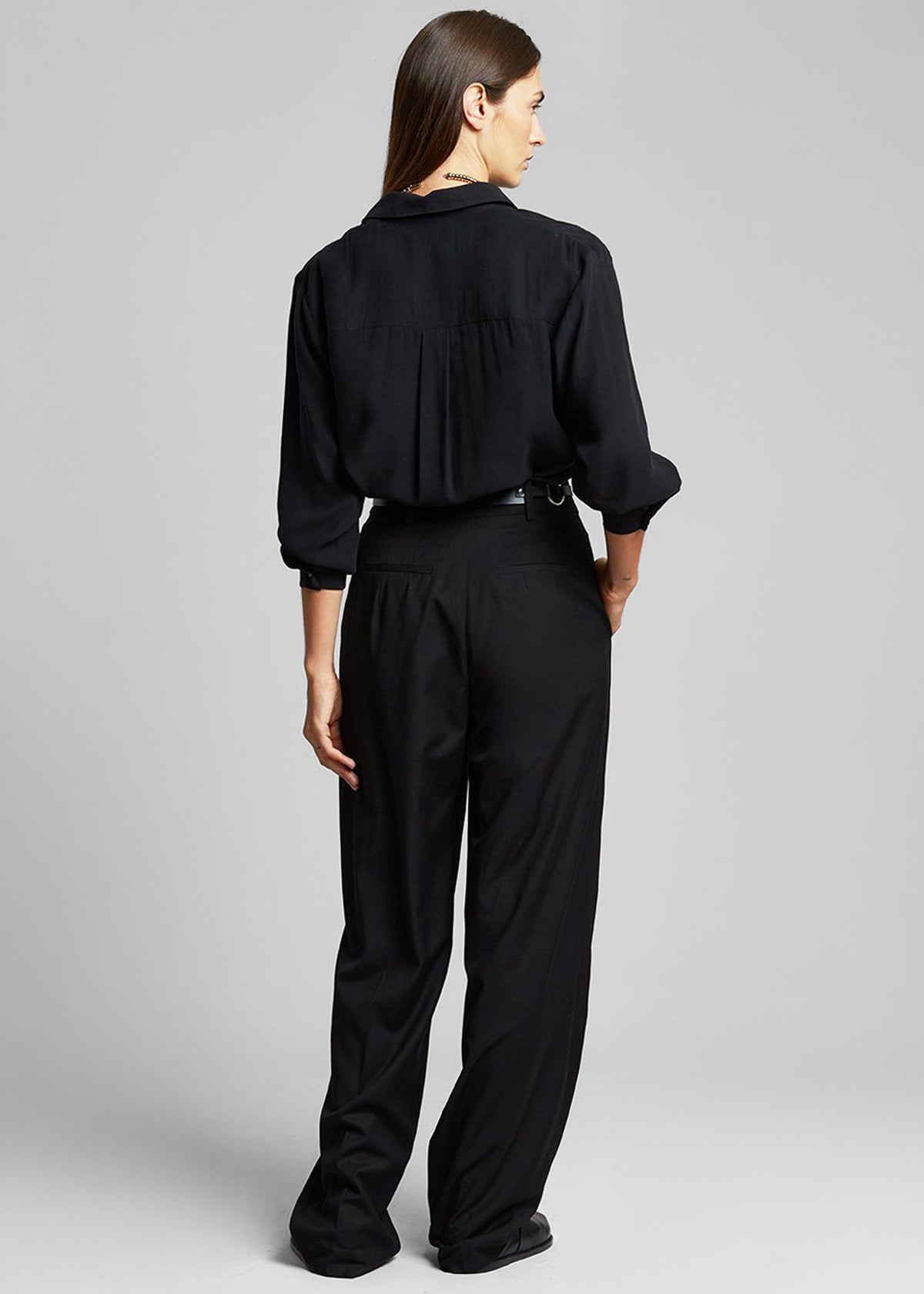 Gelso Pleated Trousers - Black - 12