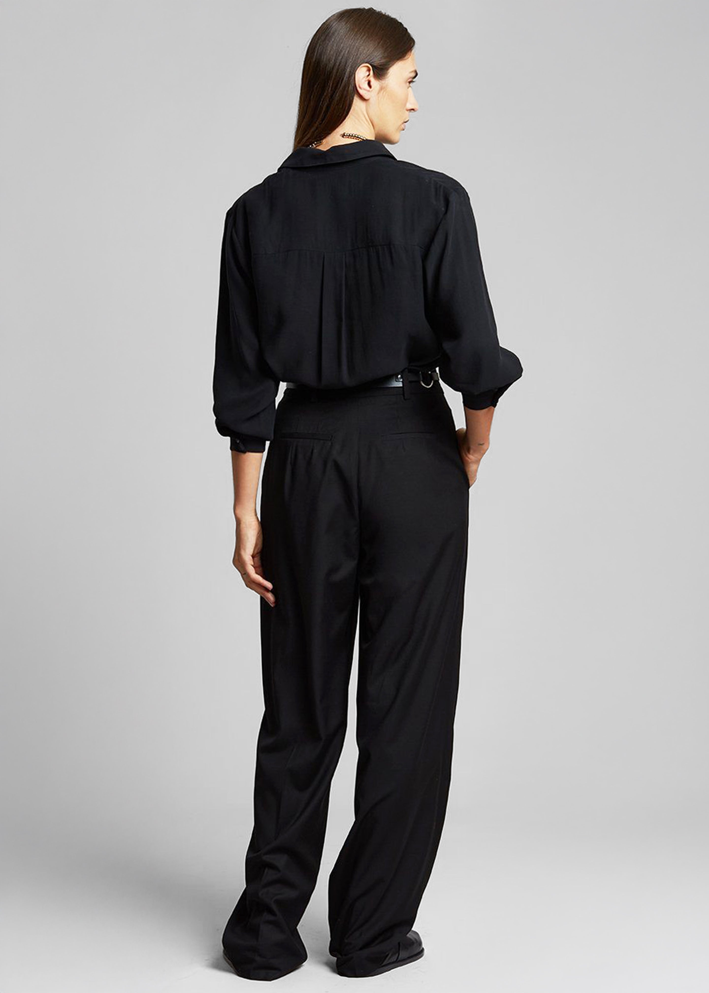 Gelso Pleated Trousers - Black - 12