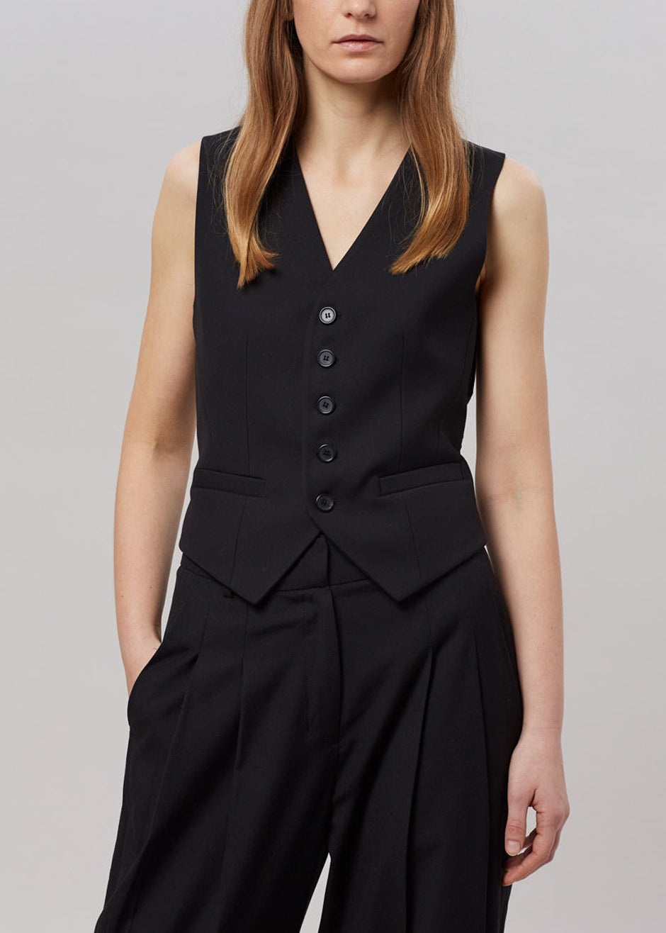 Gelso Waistcoat - Black - 7