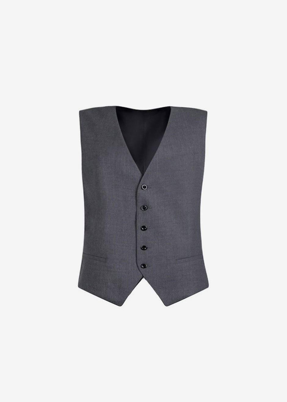 Gelso Waistcoat - Dark Grey Melange - 11