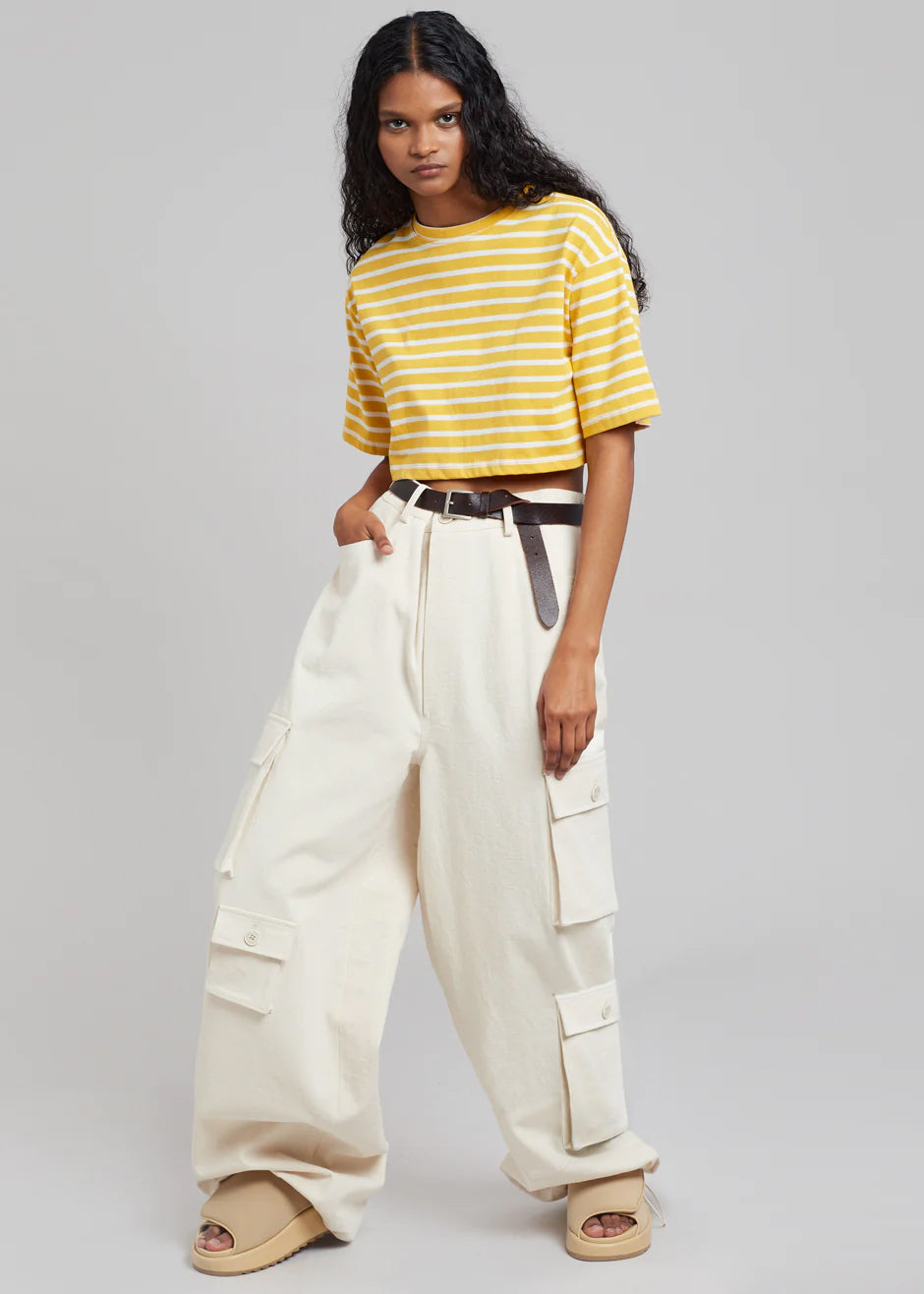 Hailey Oversized Cargo Pants - Beige - 4