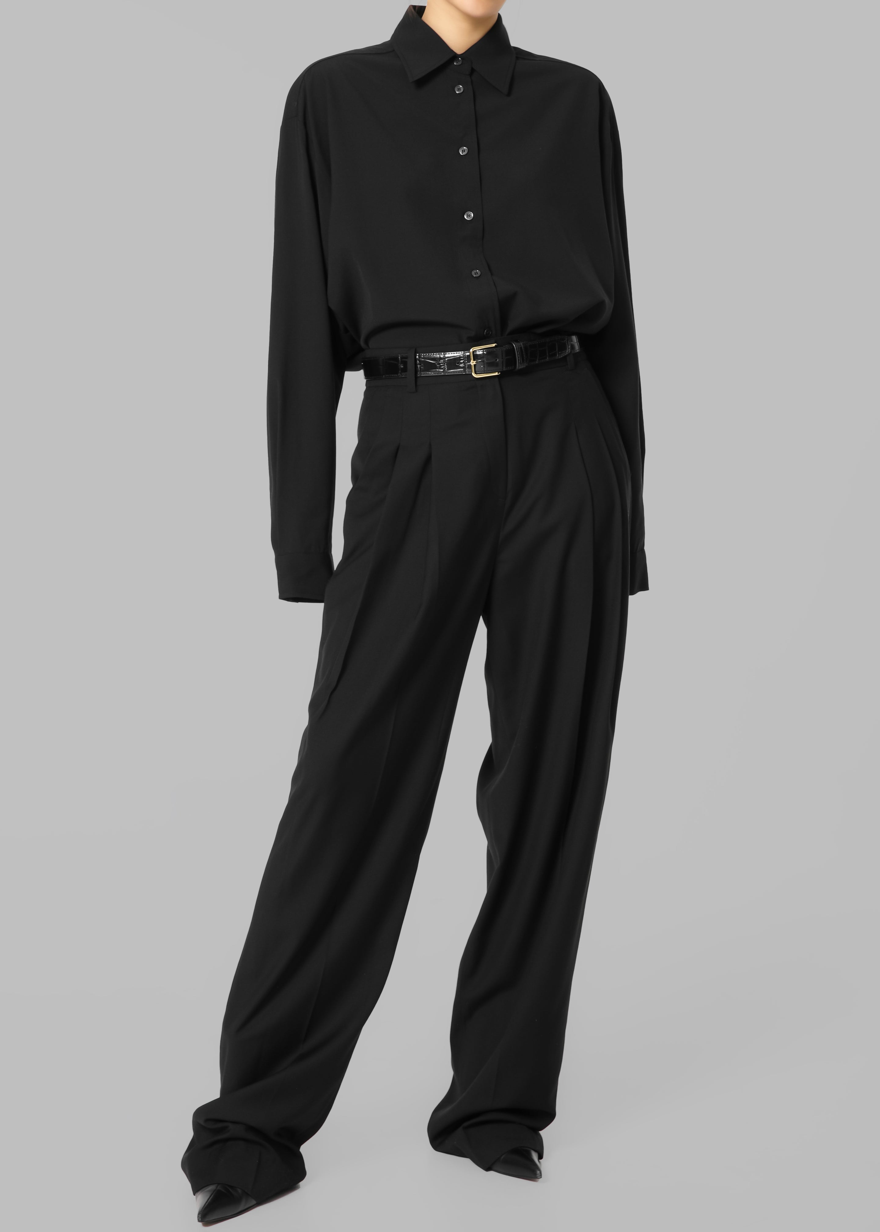 Gelso Pleated Trousers - Black - 6