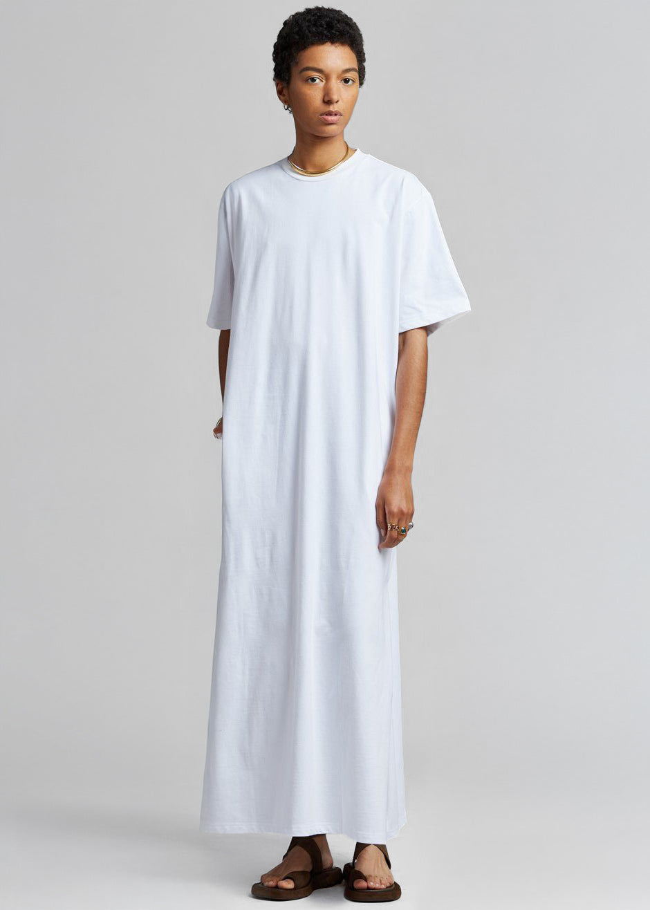 Lou Oversized Tee Dress - Optic White - 6