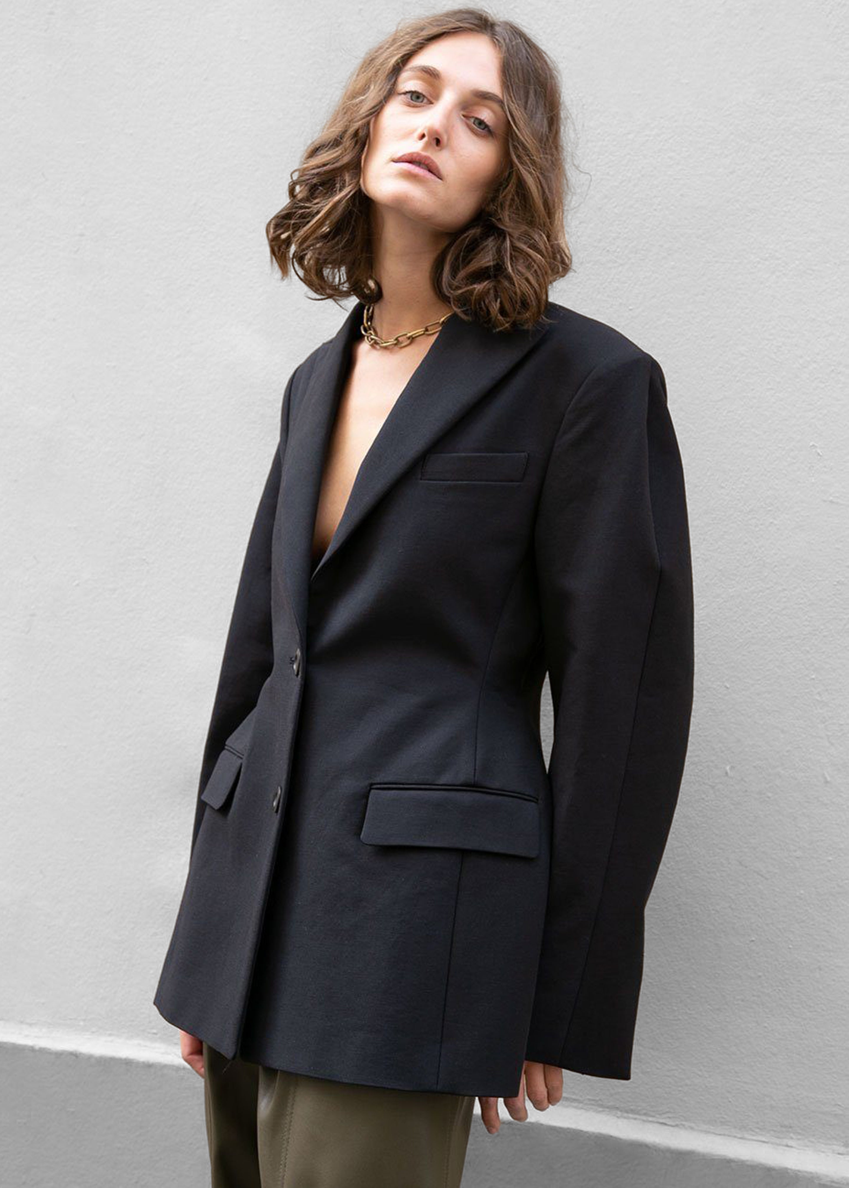 Colette Hourglass Blazer - Black - 4