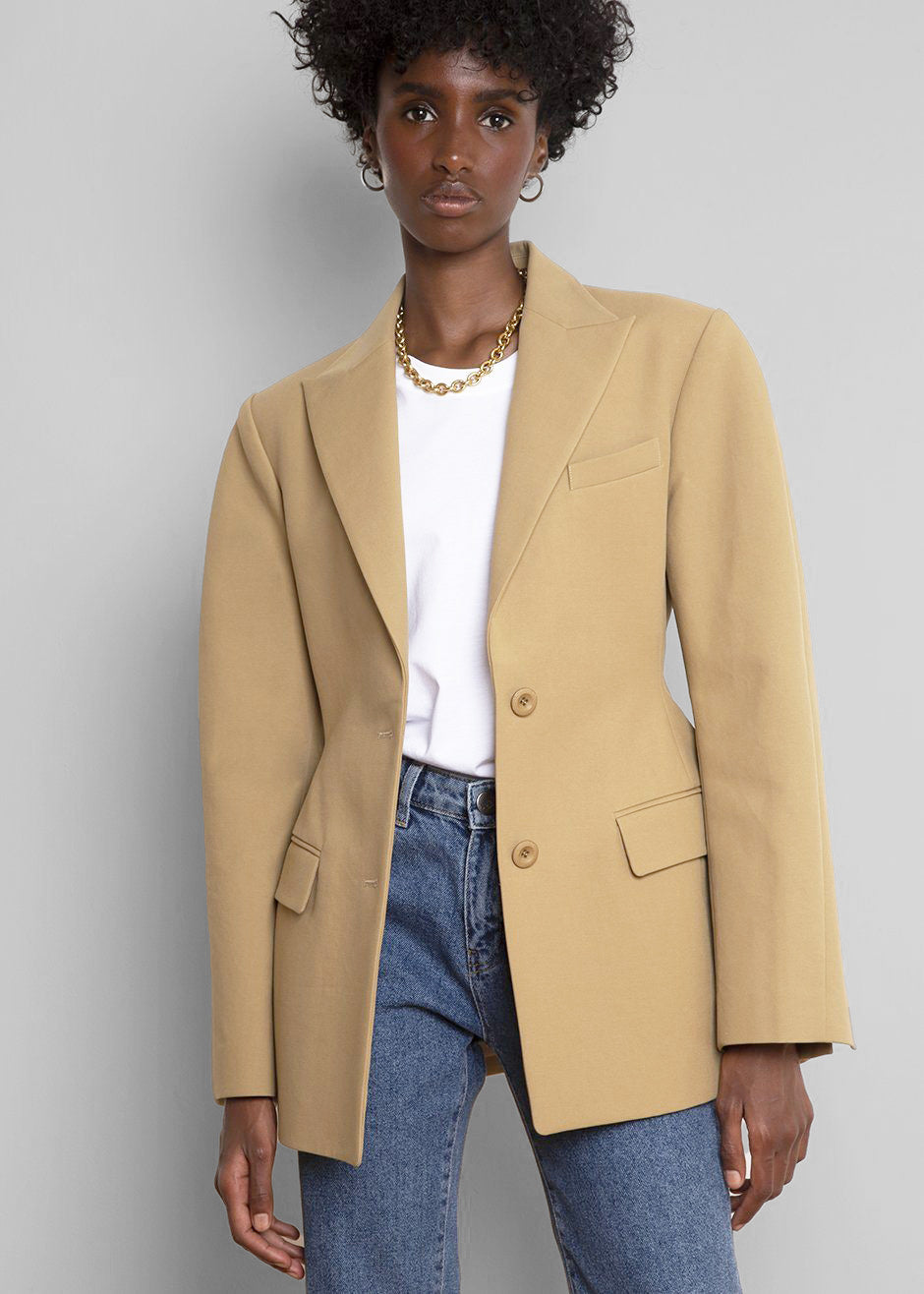 Colette Hourglass Blazer - Camel - 1
