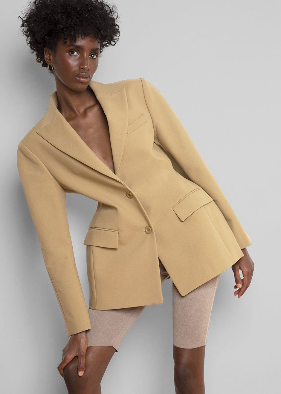 Colette Hourglass Blazer - Camel - 3