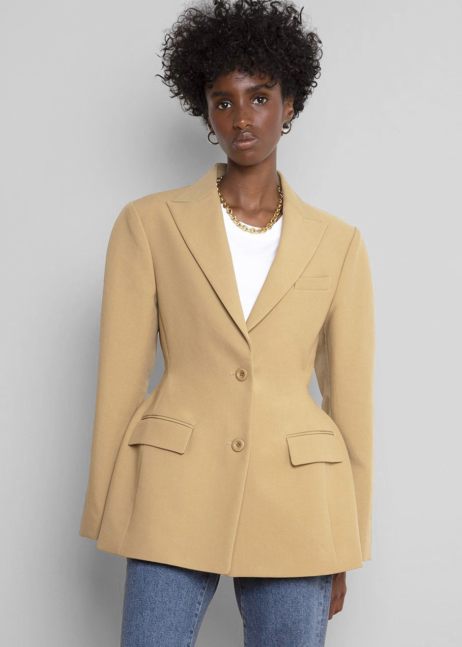 Colette Hourglass Blazer - Camel - 2