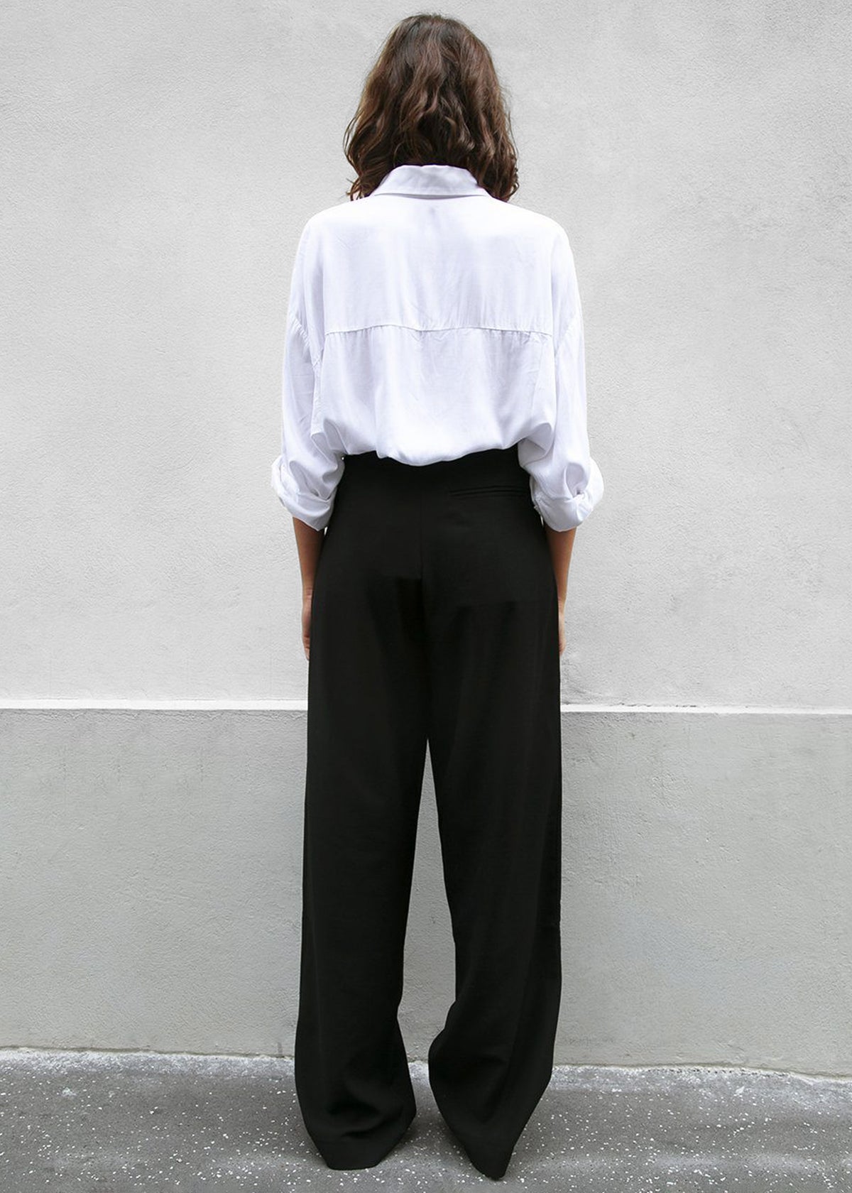 Hanna Silky Oversized Blouse - White - 7