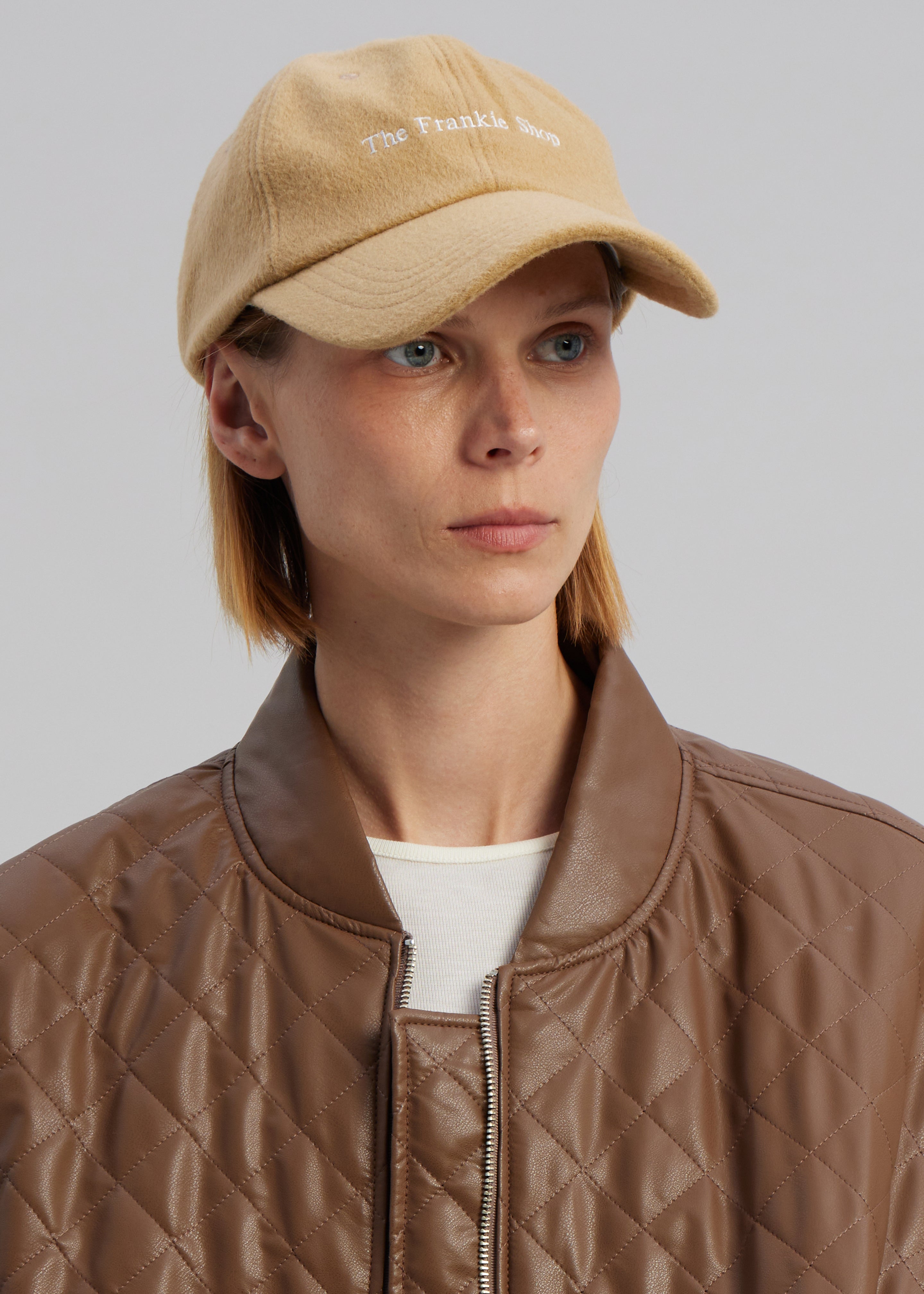 Frankie Wool Baseball Cap - Caramel - 3
