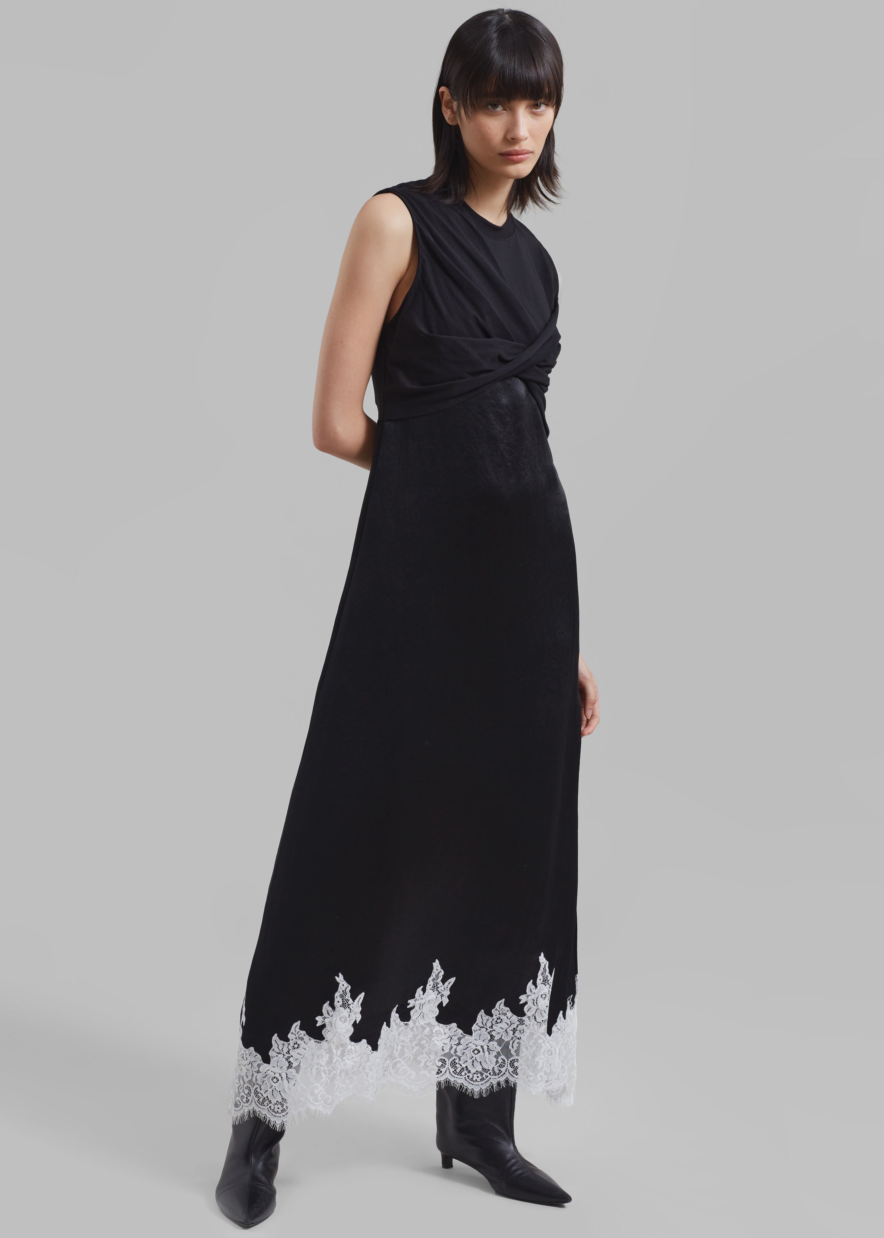 3.1 Phillip Lim Twist Tank Slip Dress - Black - 4