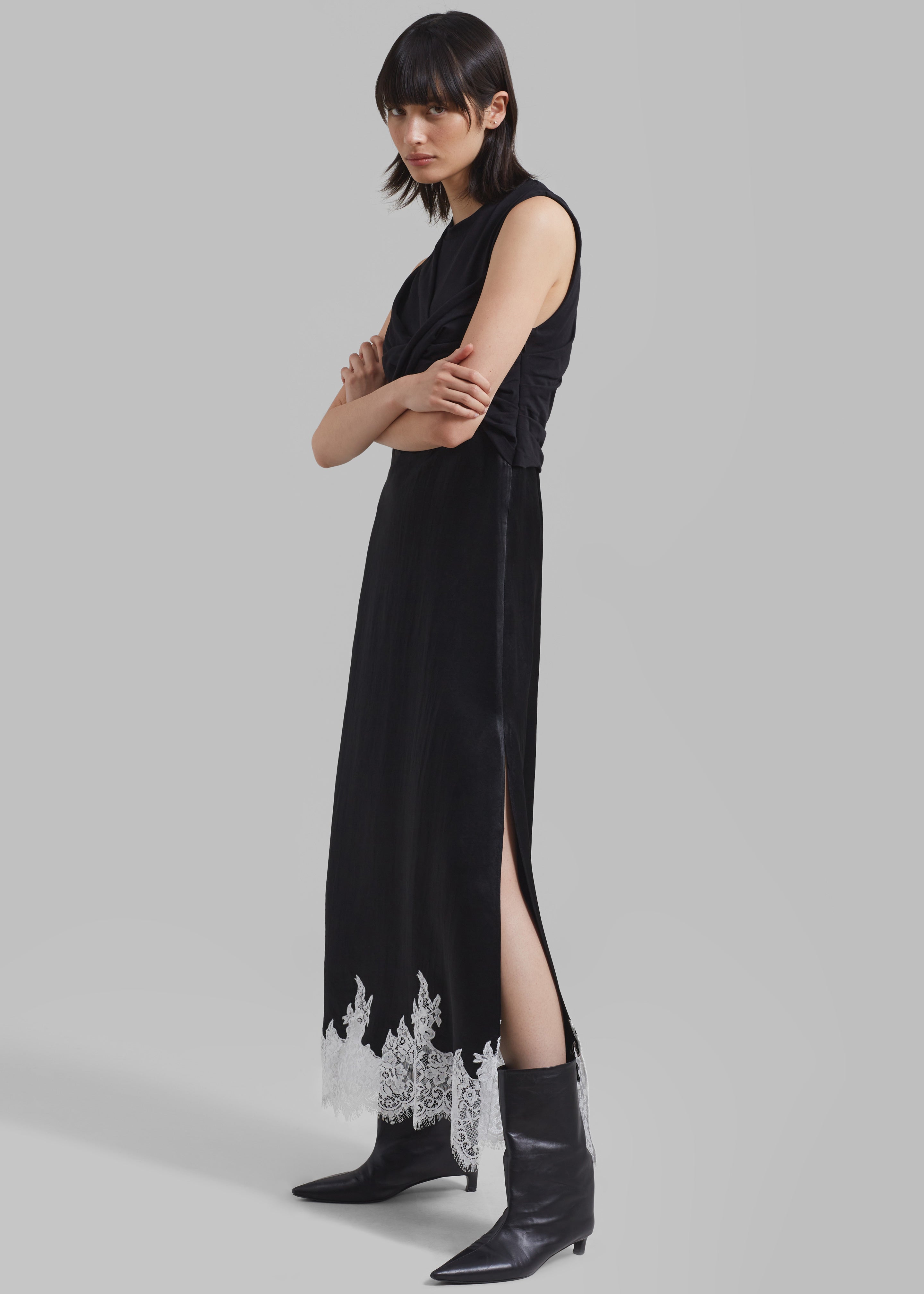 3.1 Phillip Lim Twist Tank Slip Dress - Black - 3