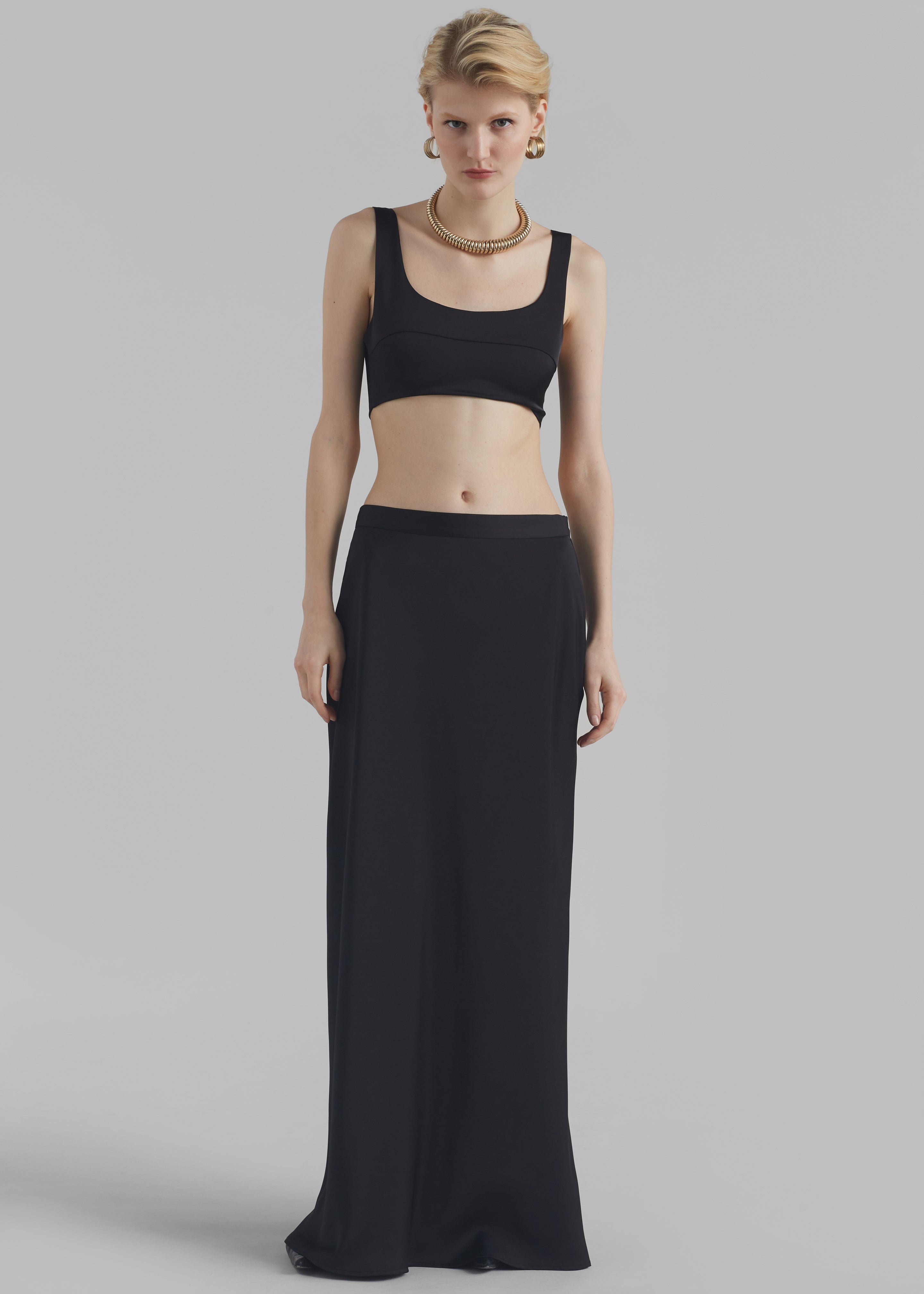 Ada Satin Bra Top - Black - 7