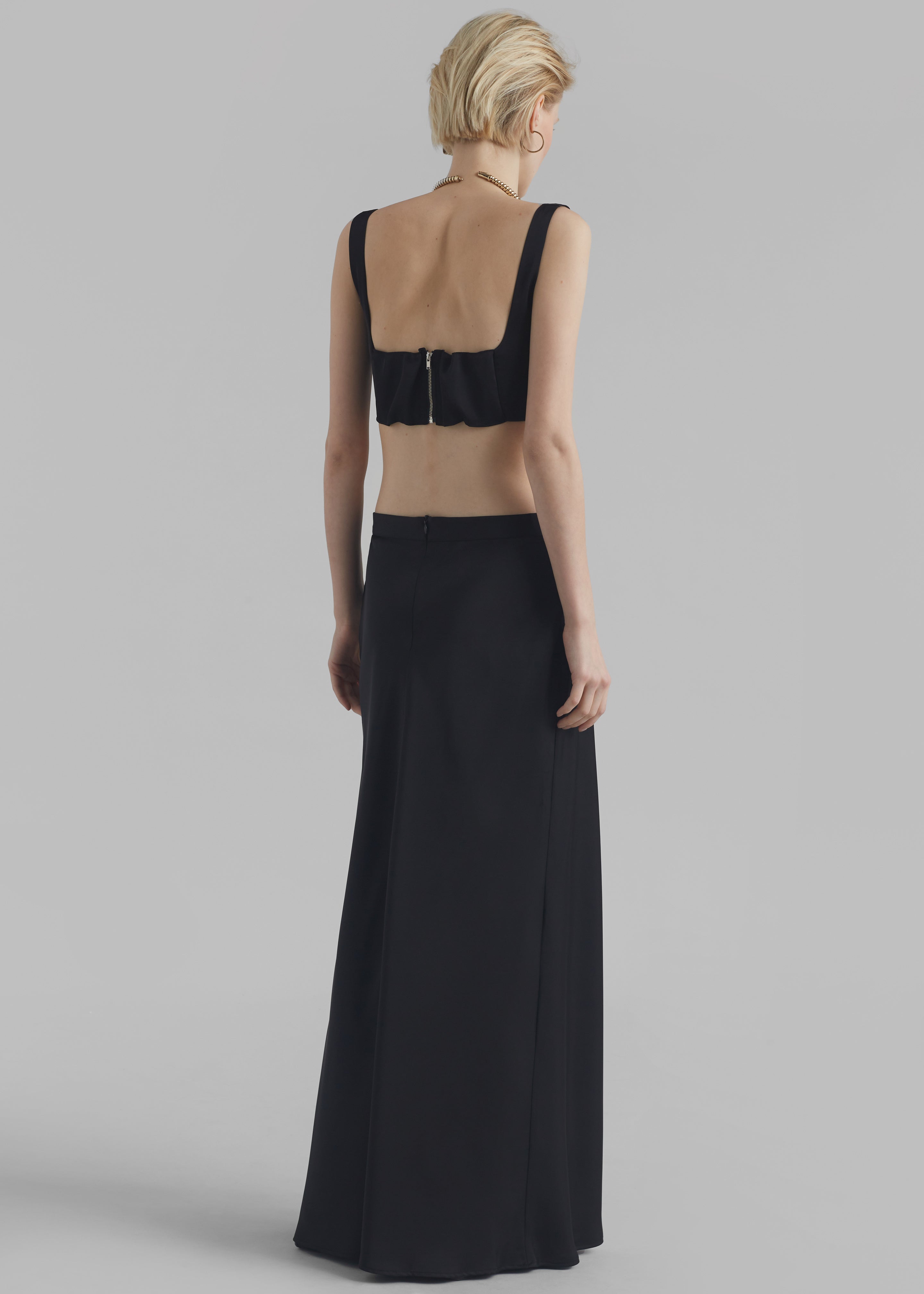 Ada Satin Bra Top - Black - 8