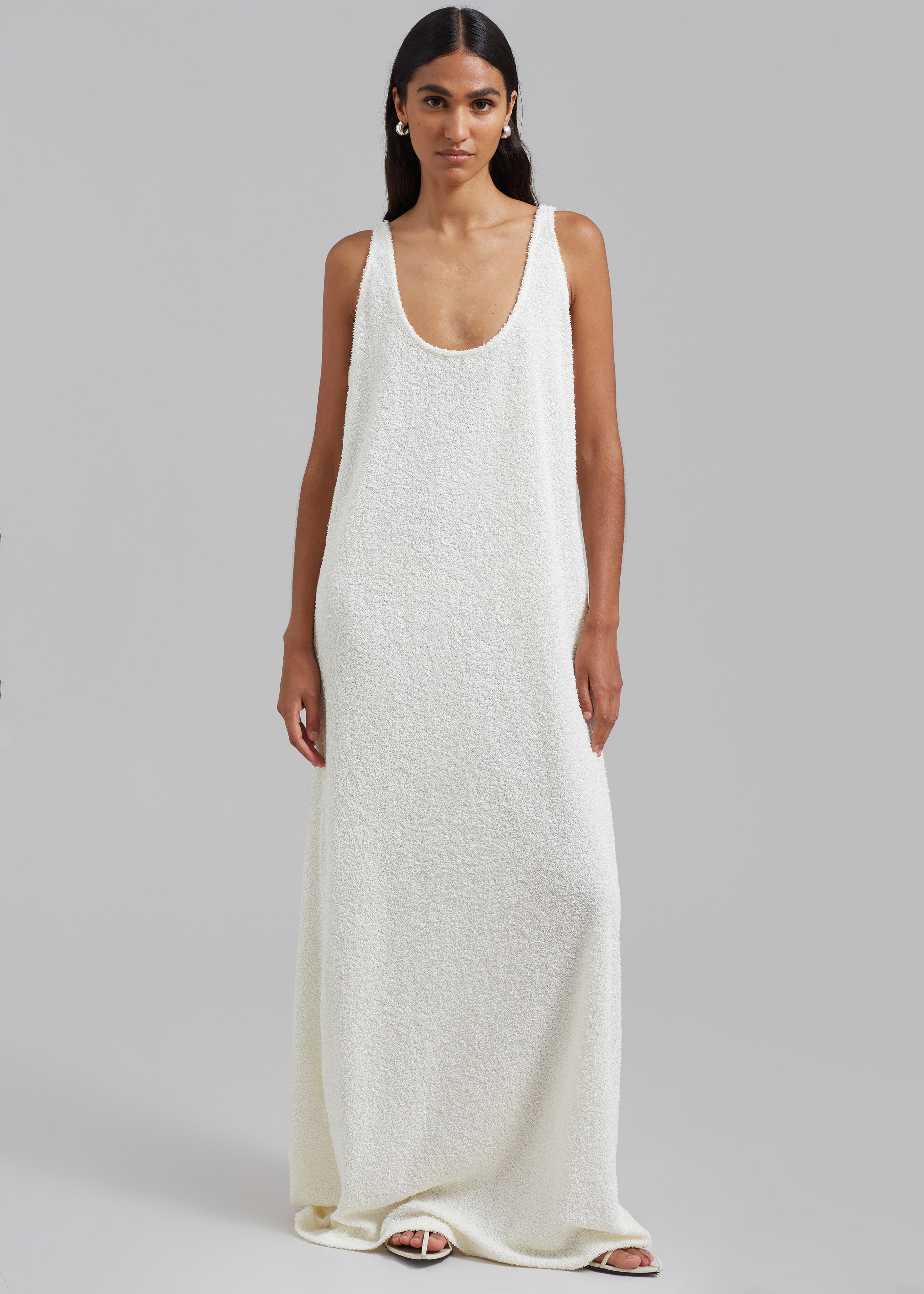 Adelaide Maxi Tank Dress - Cream - 3