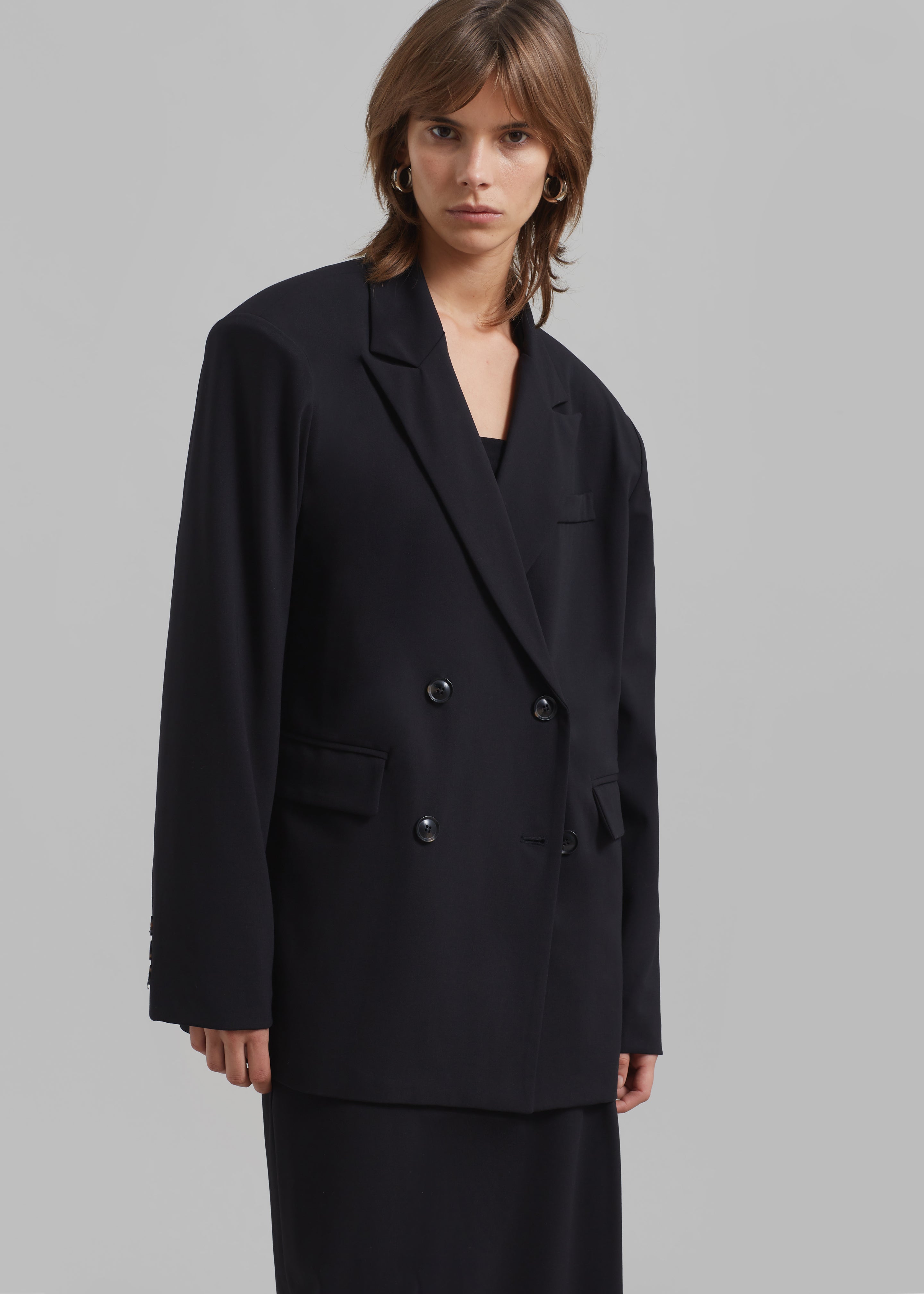 Allison Double Breasted Blazer - Black - 6