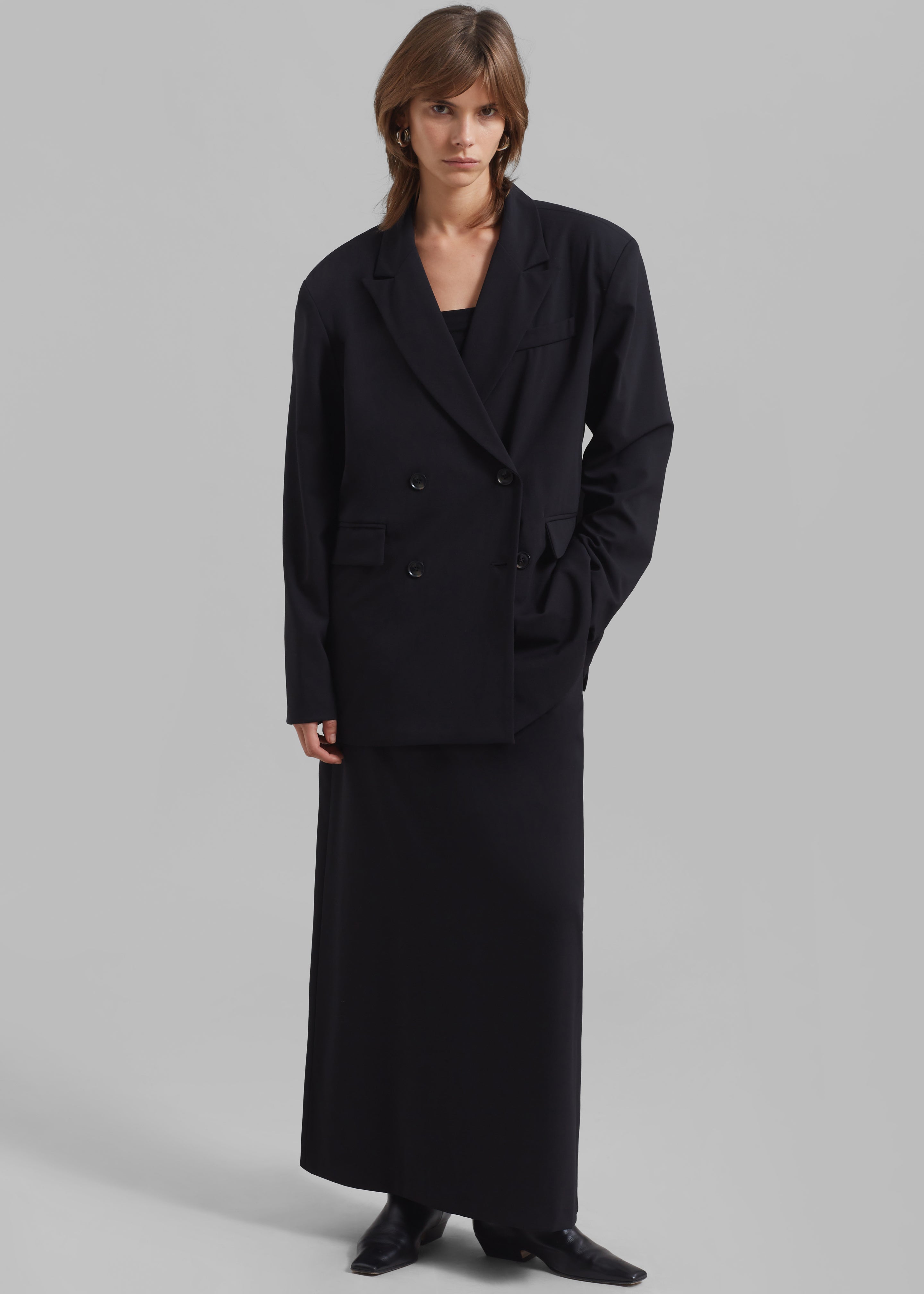 Allison Double Breasted Blazer - Black - 7