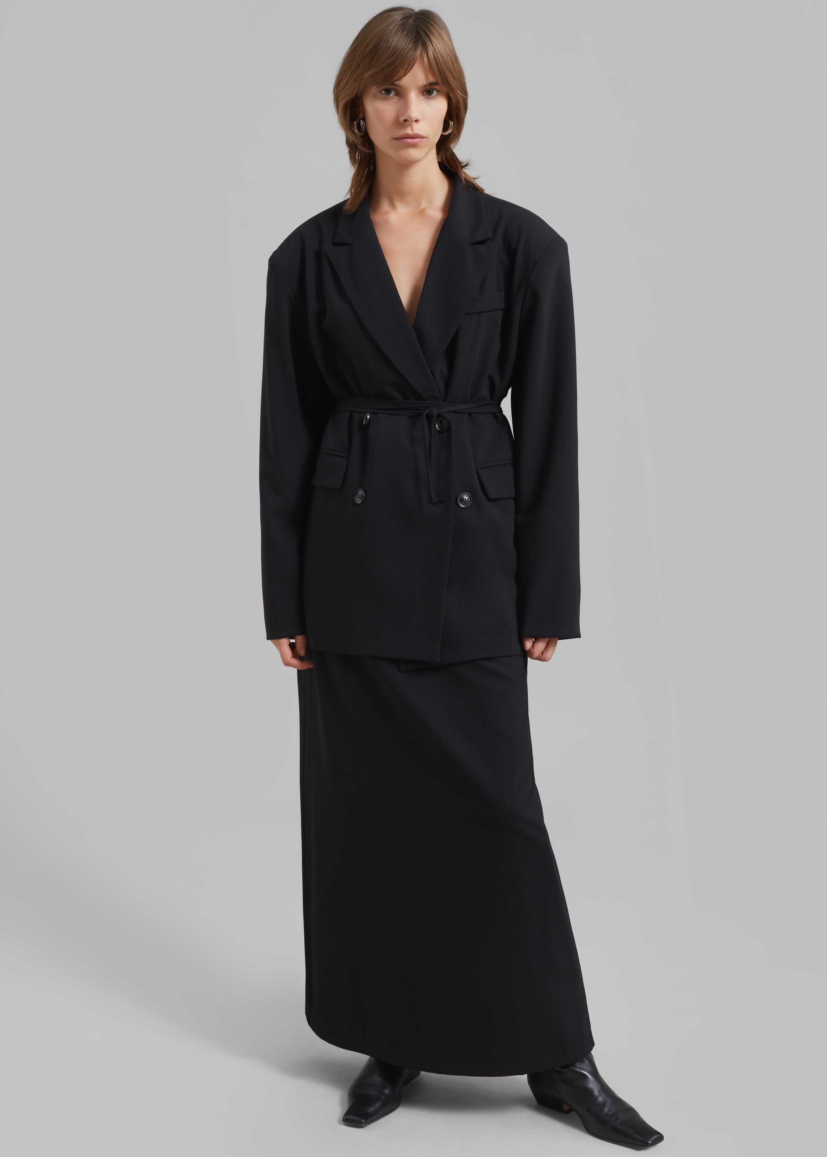 Allison Double Breasted Blazer - Black - 5