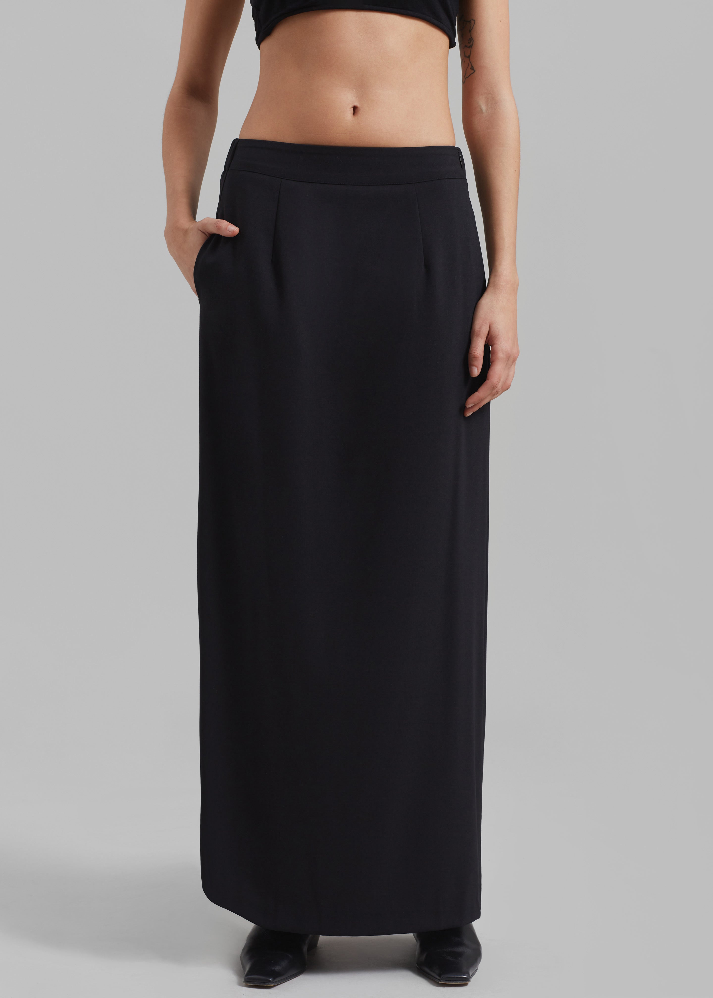 Allison Long Skirt - Black - 5