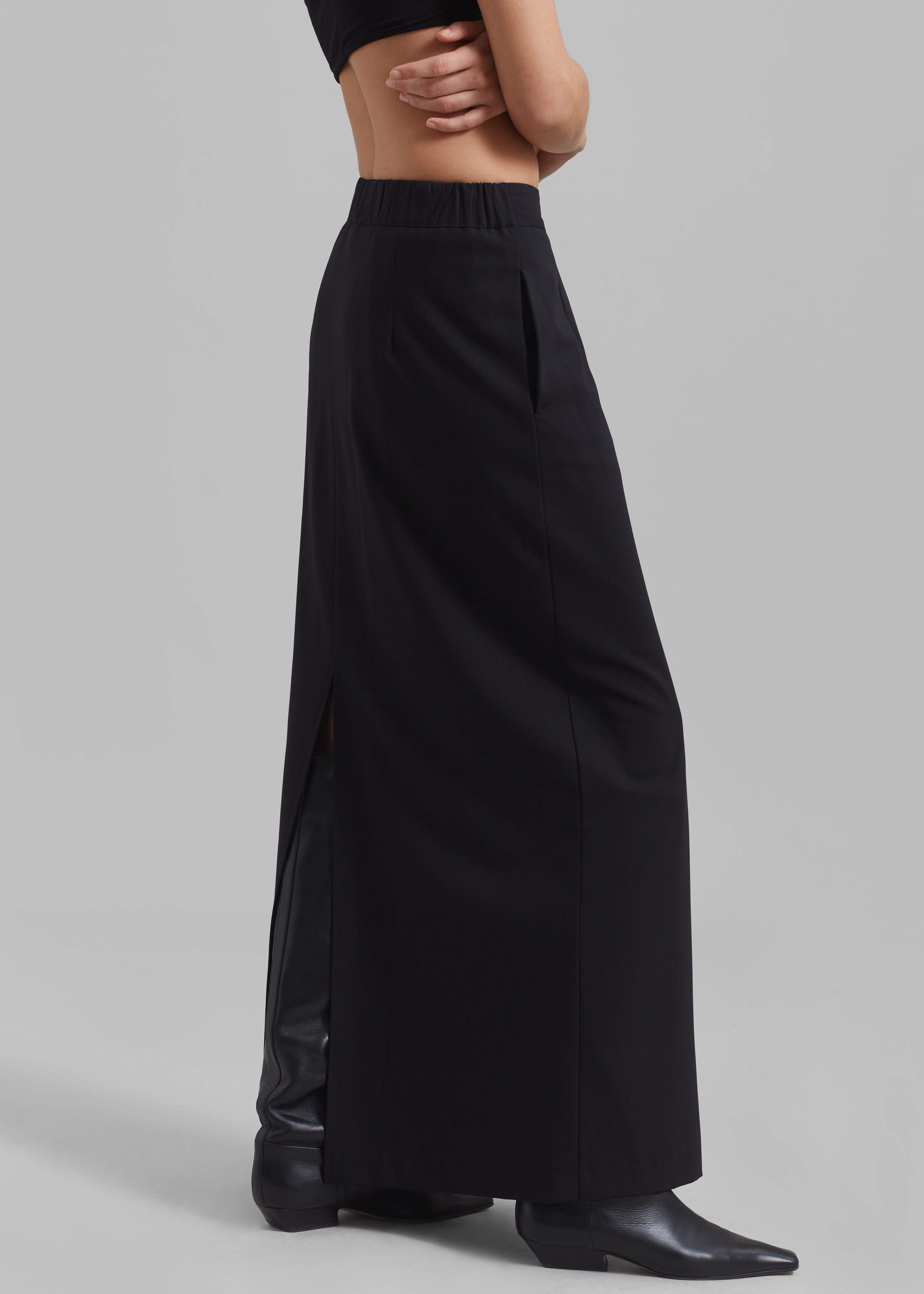 Allison Long Skirt - Black - 3