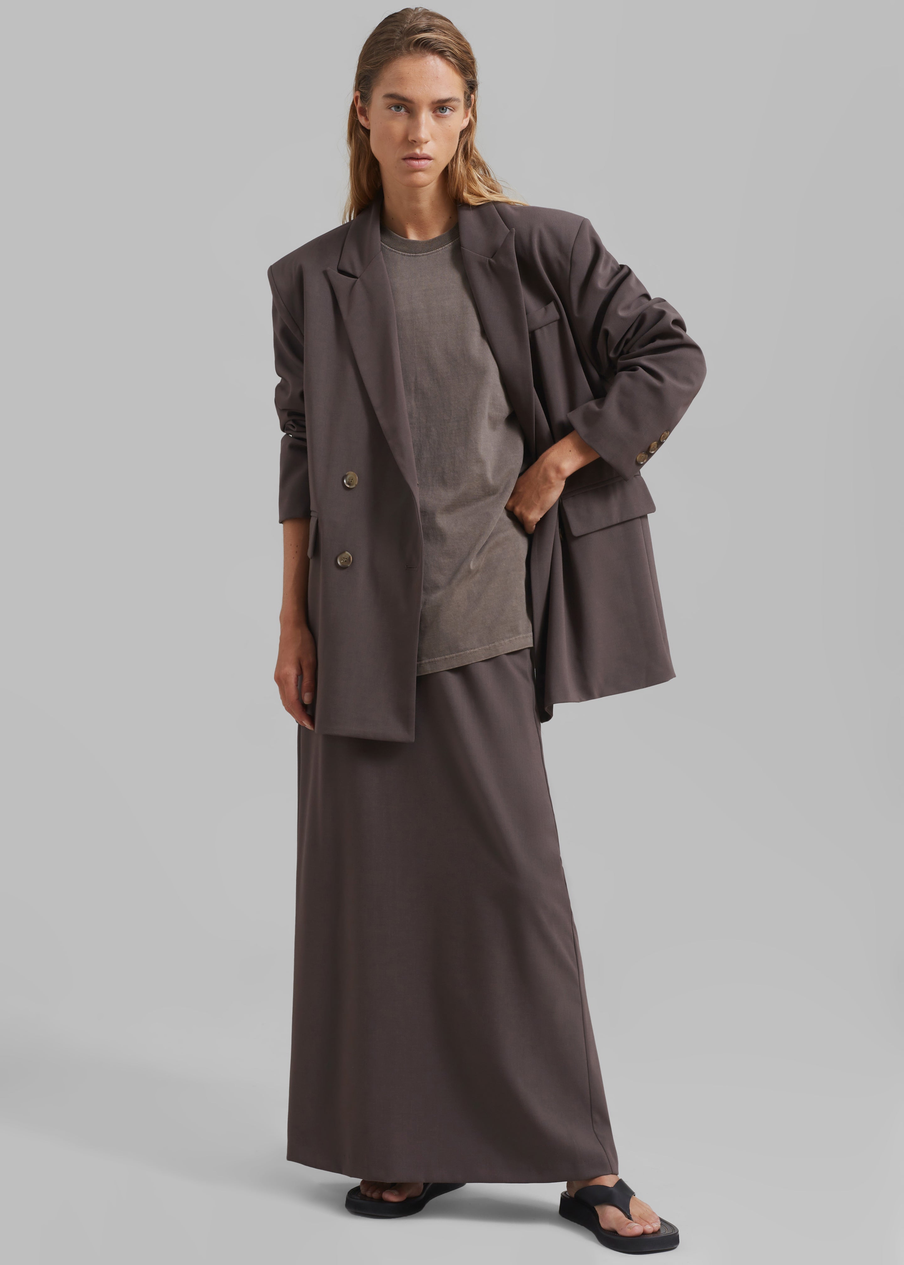 Allison Long Skirt - Brown - 2