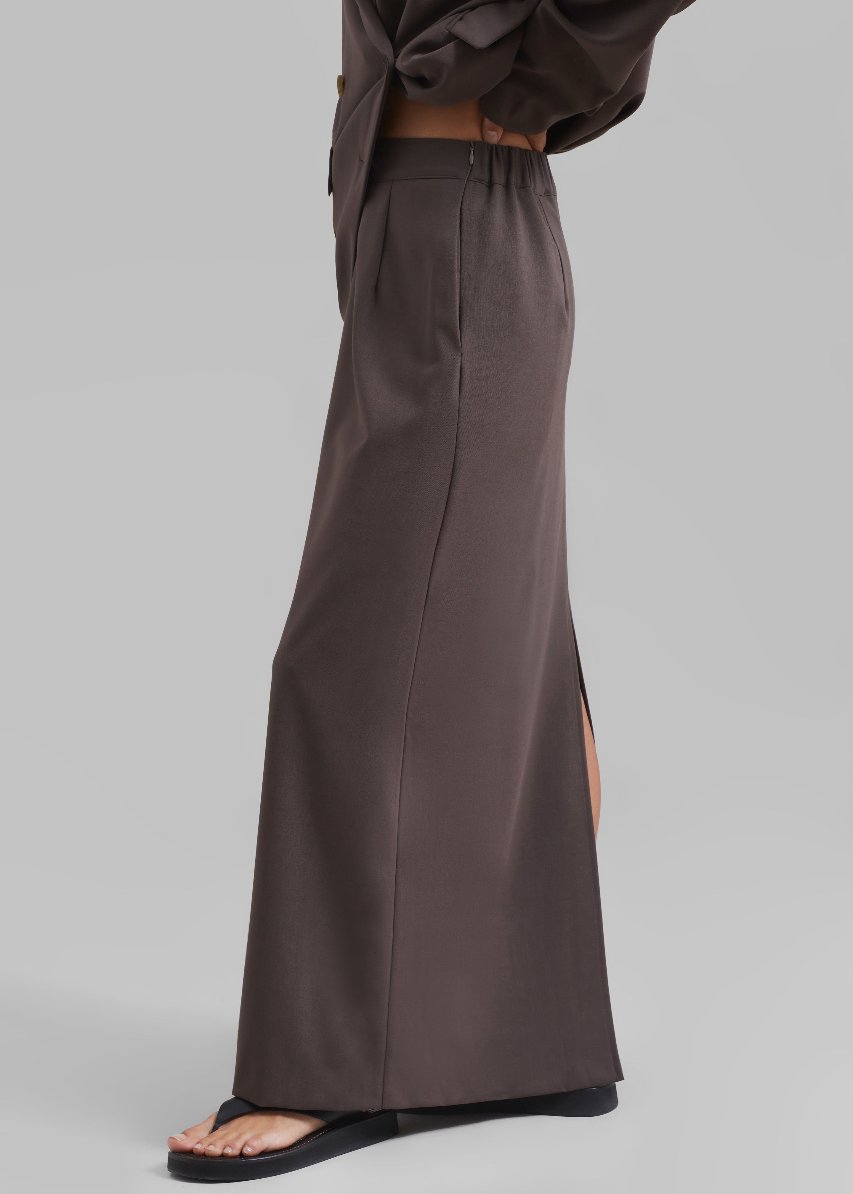 Allison Long Skirt - Brown - 3