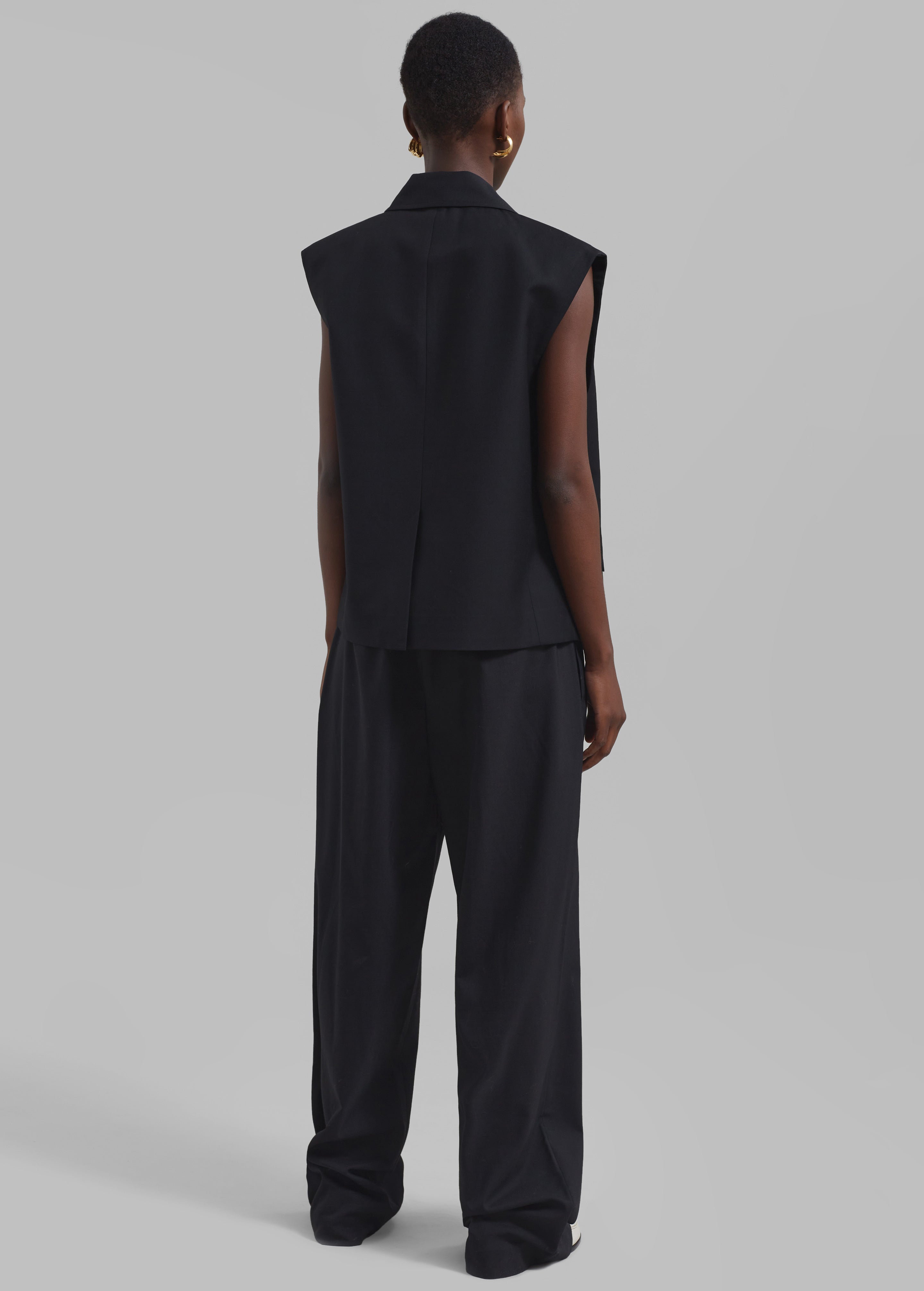 Alora Asymmetrical Vest - Black - 7