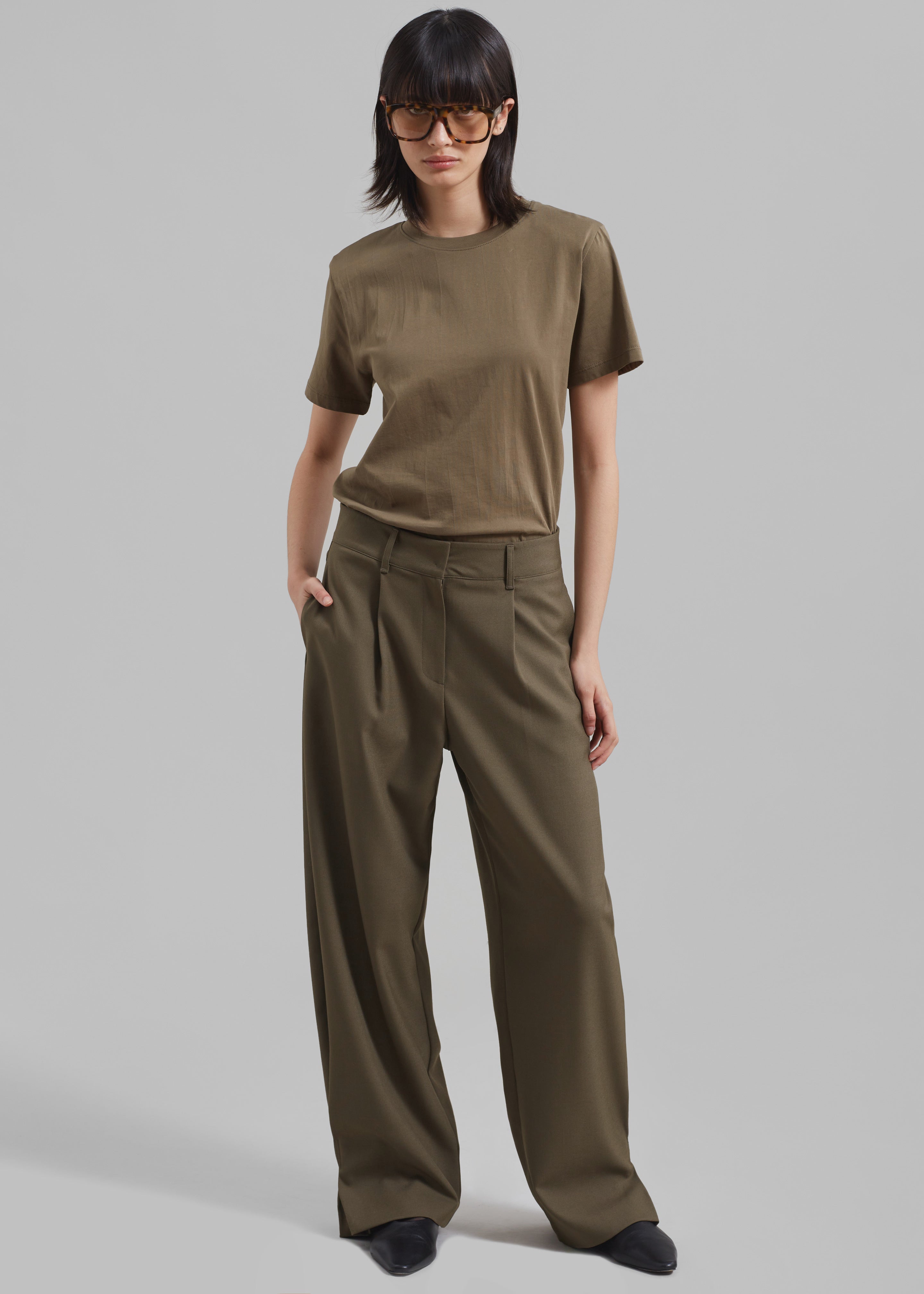 Amara Trousers - Khaki - 2