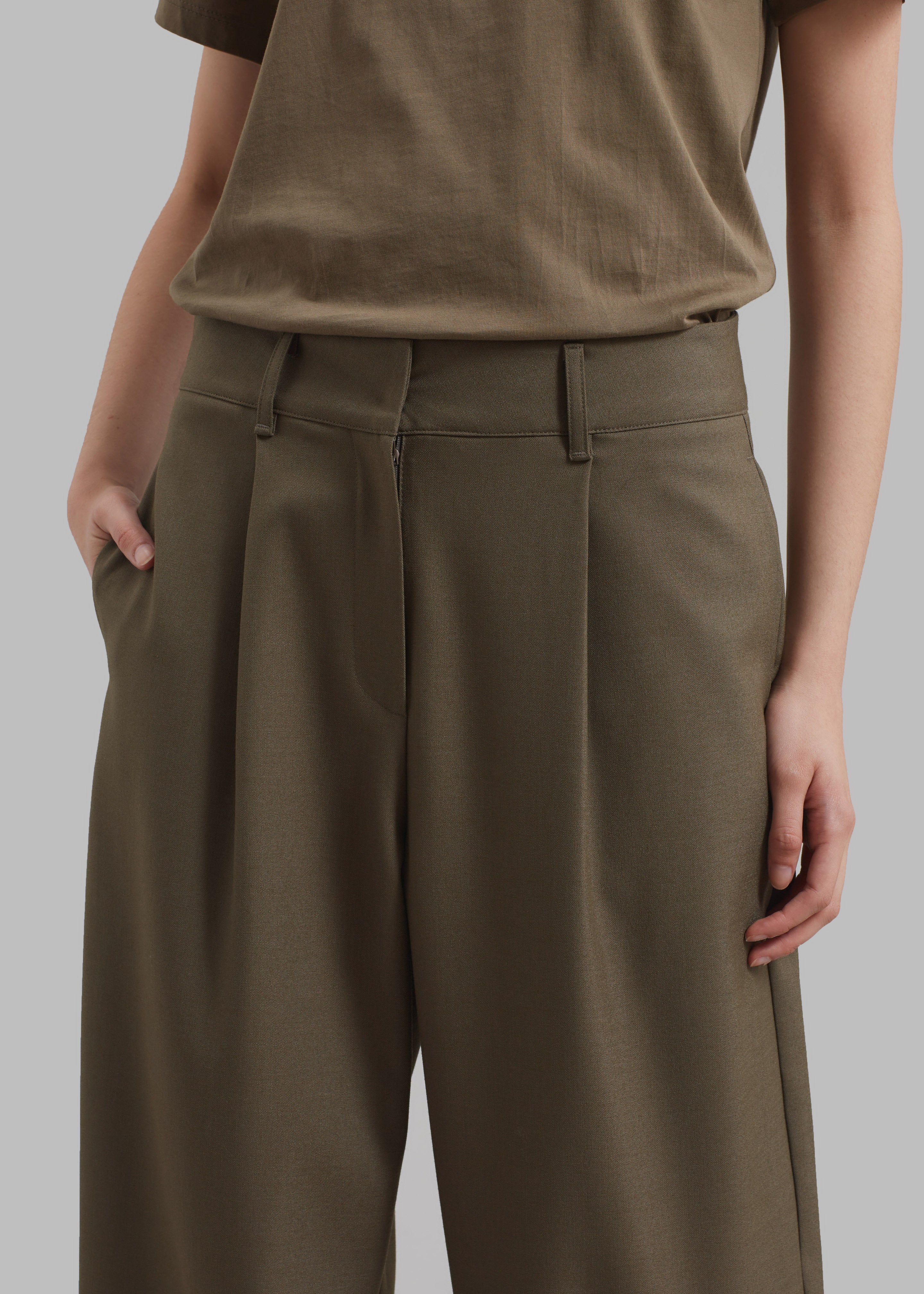 Amara Trousers - Khaki - 3