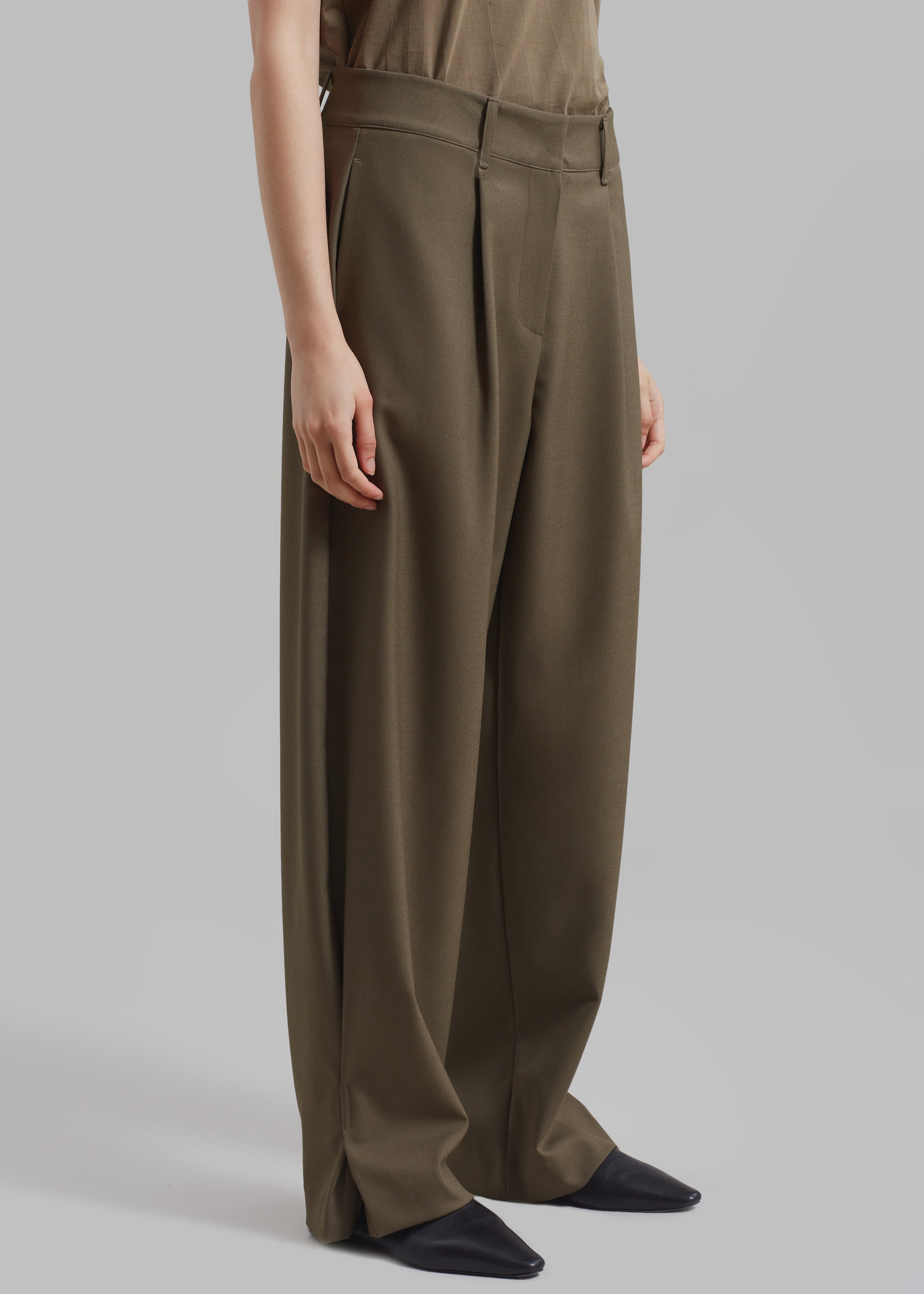 Amara Trousers - Khaki - 6