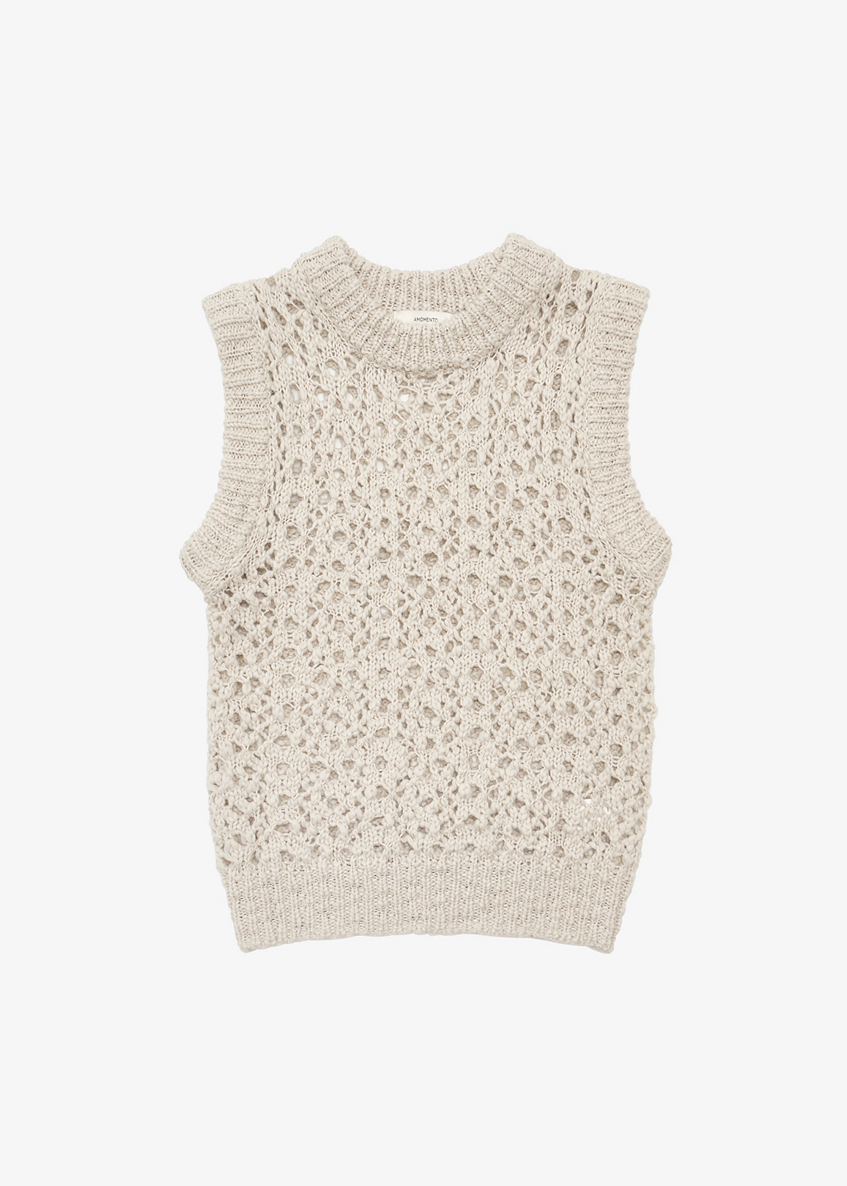 Amomento Crochet Vest - Beige - 6