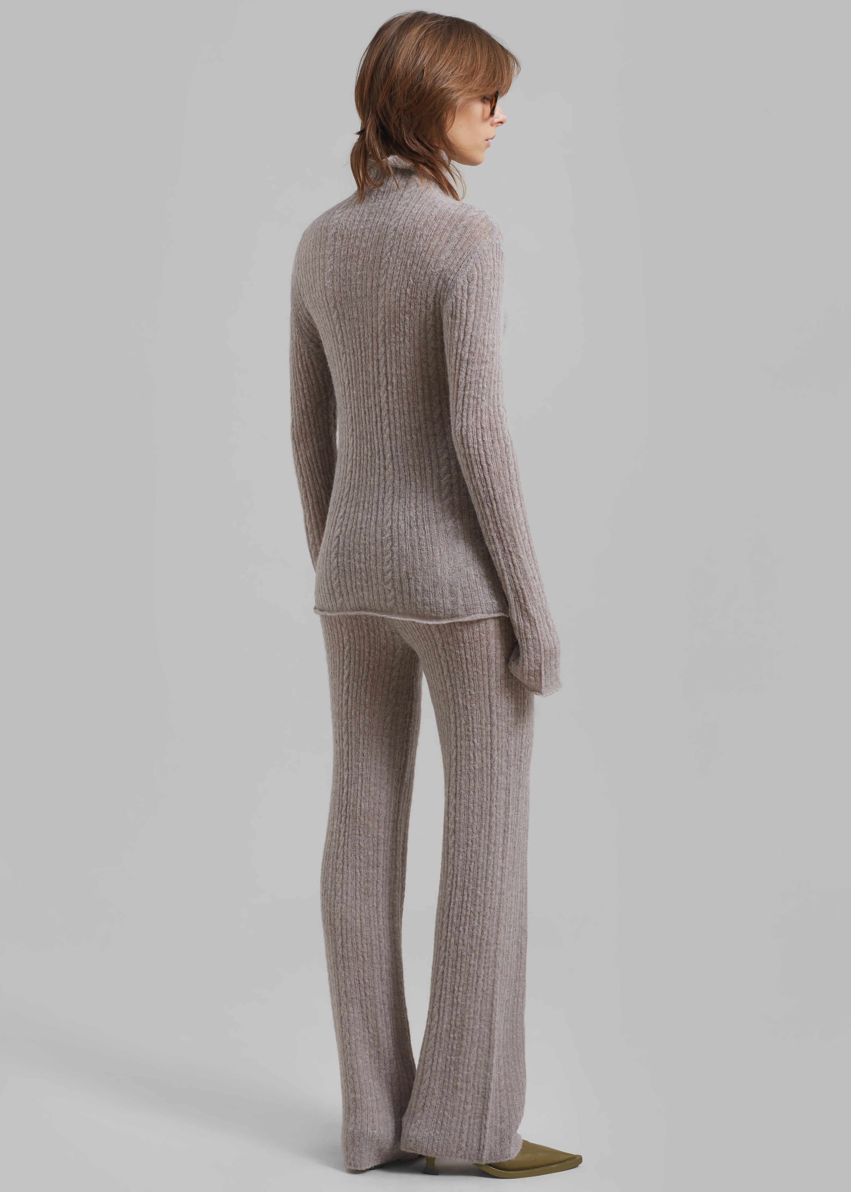 Amomento Sheer Knit Pants - Charcoal - 7