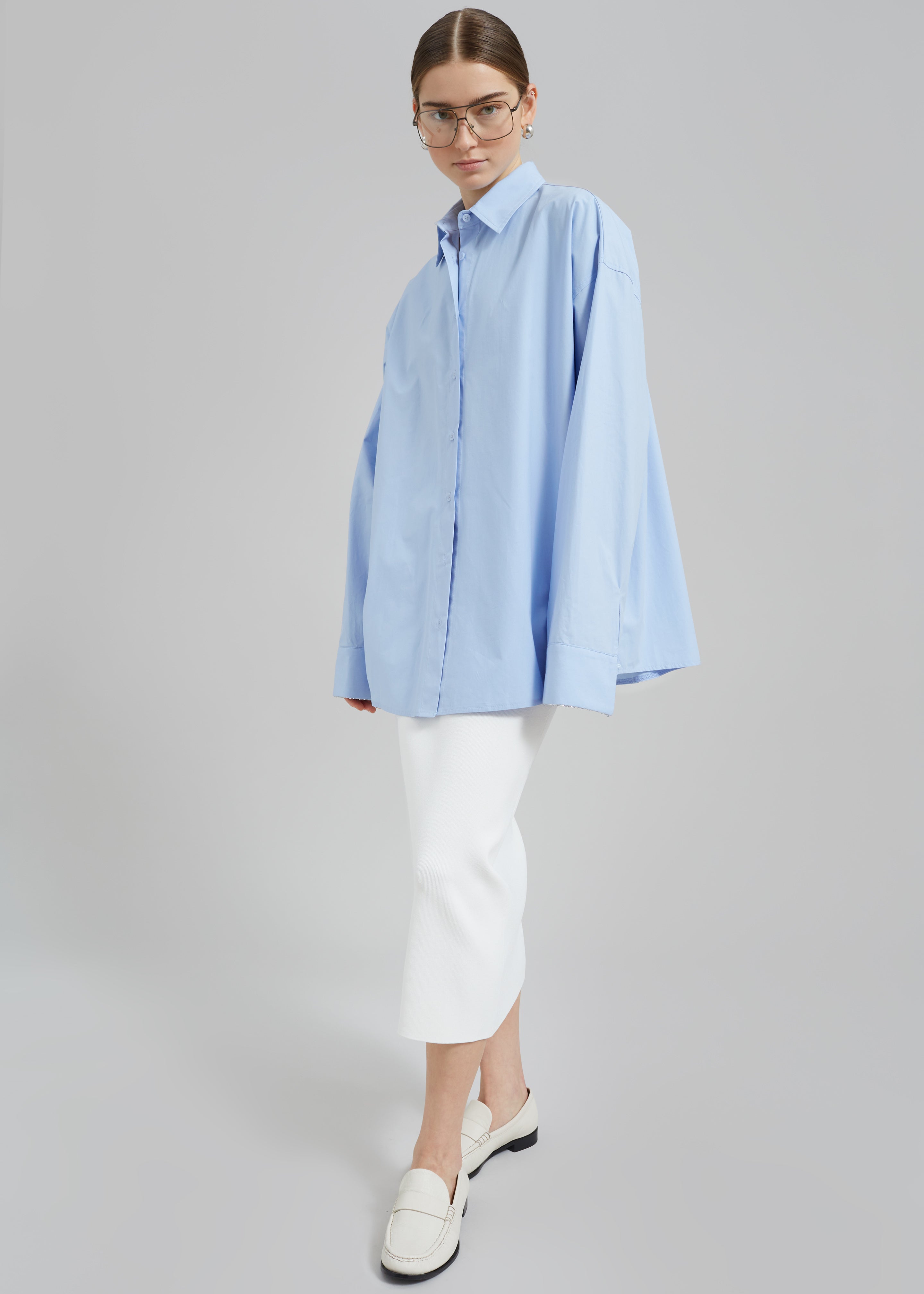 Aniston Button Up Shirt - Sky - 3