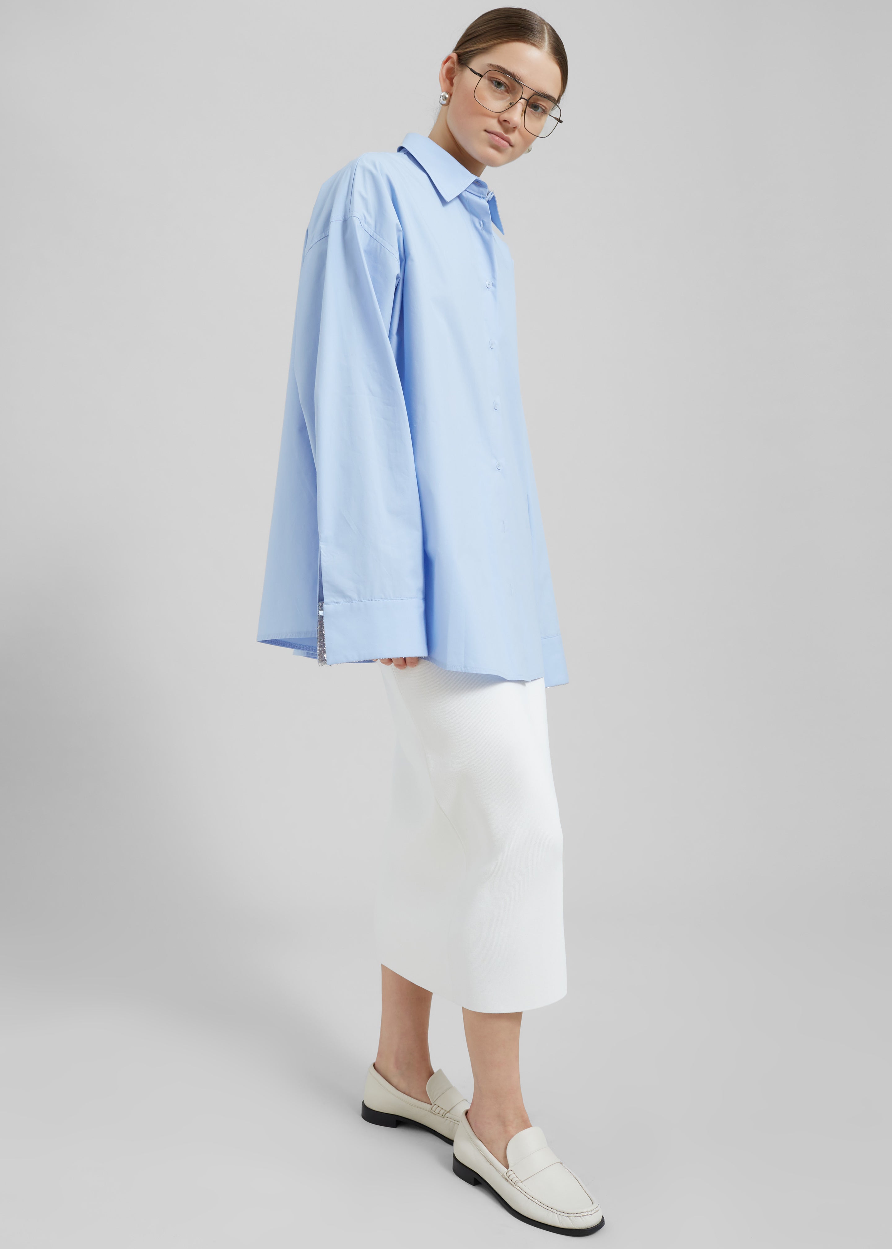 Aniston Button Up Shirt - Sky - 5