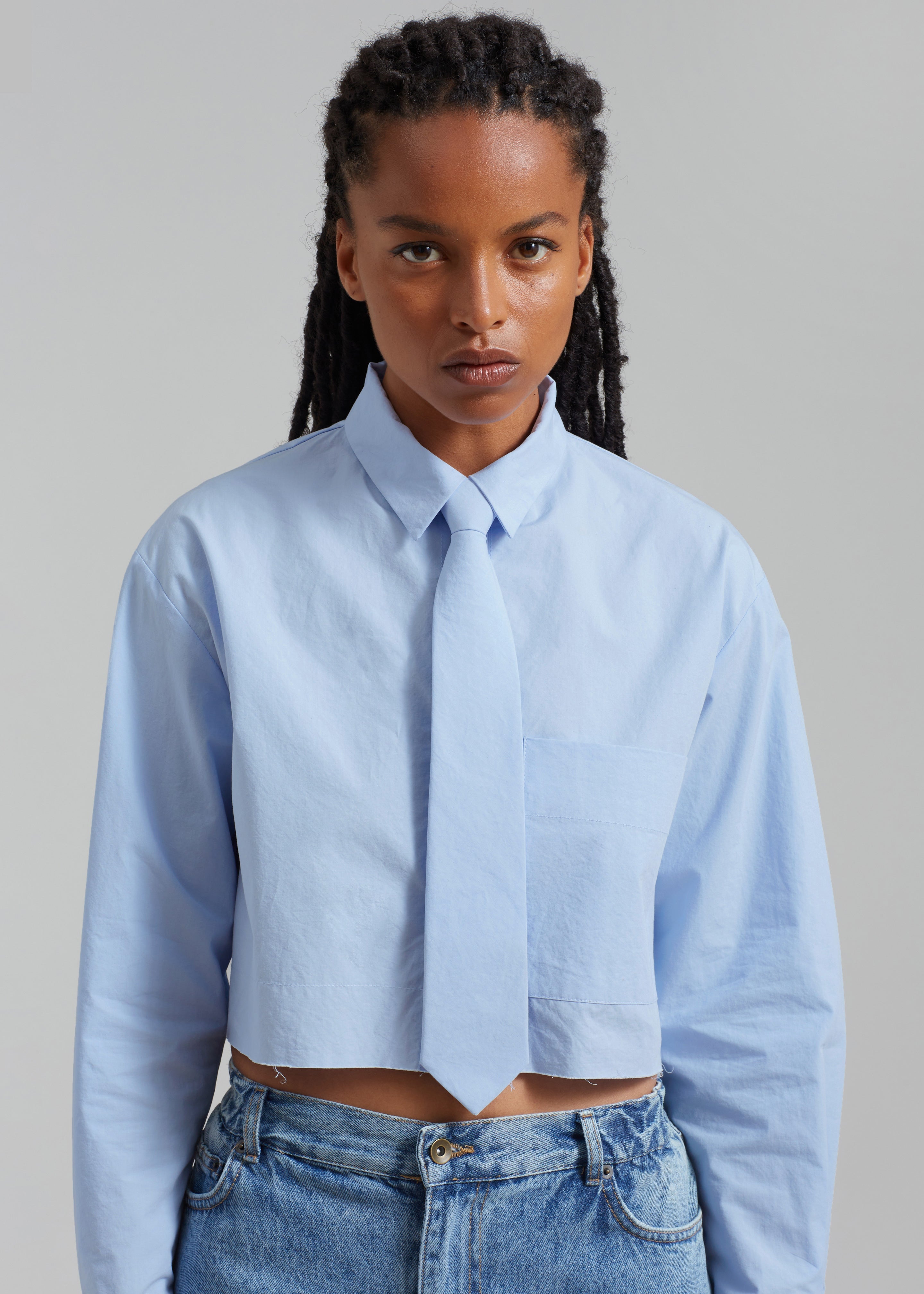 Annie Necktie Shirt - Sky - 8