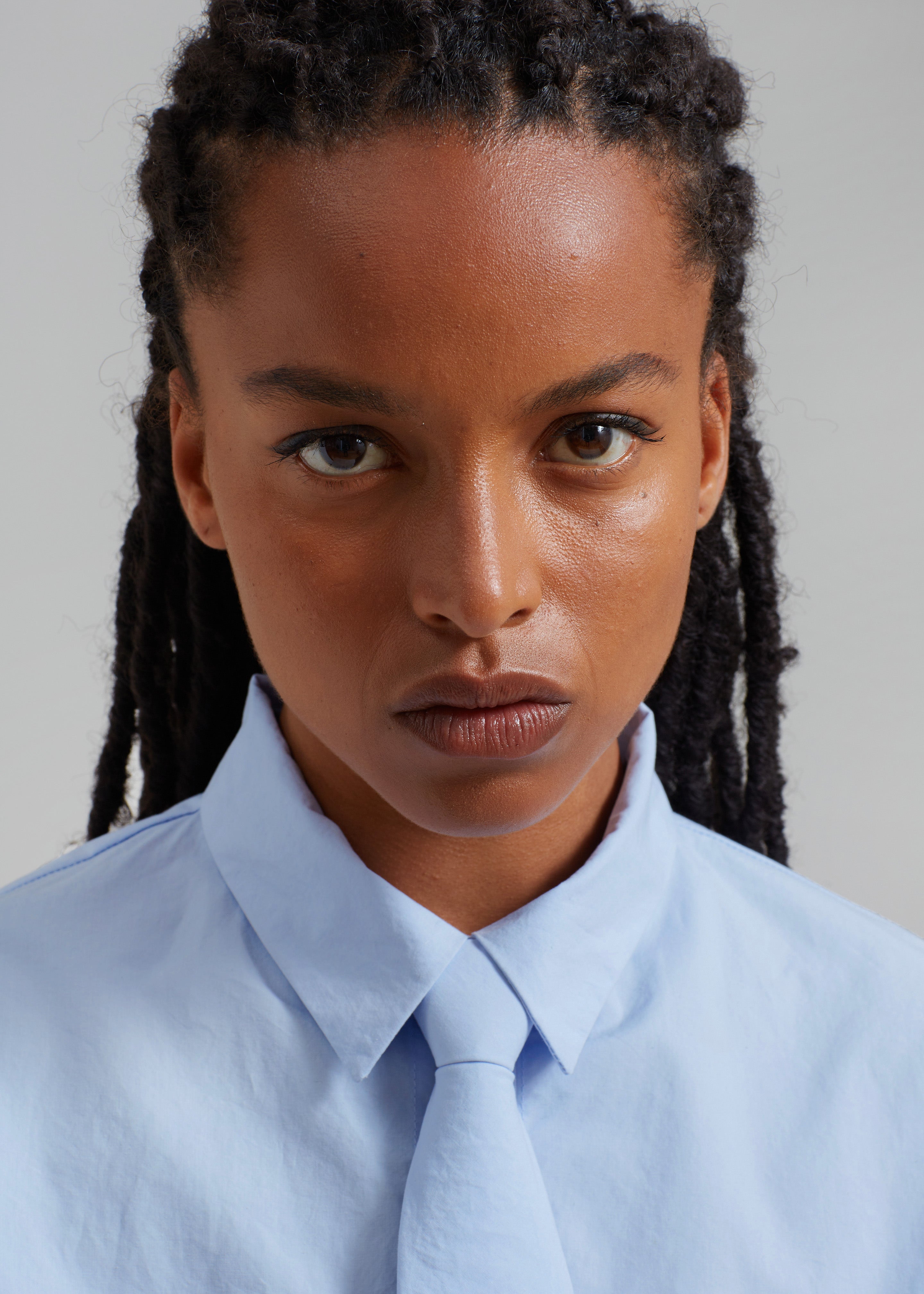 Annie Necktie Shirt - Sky - 7