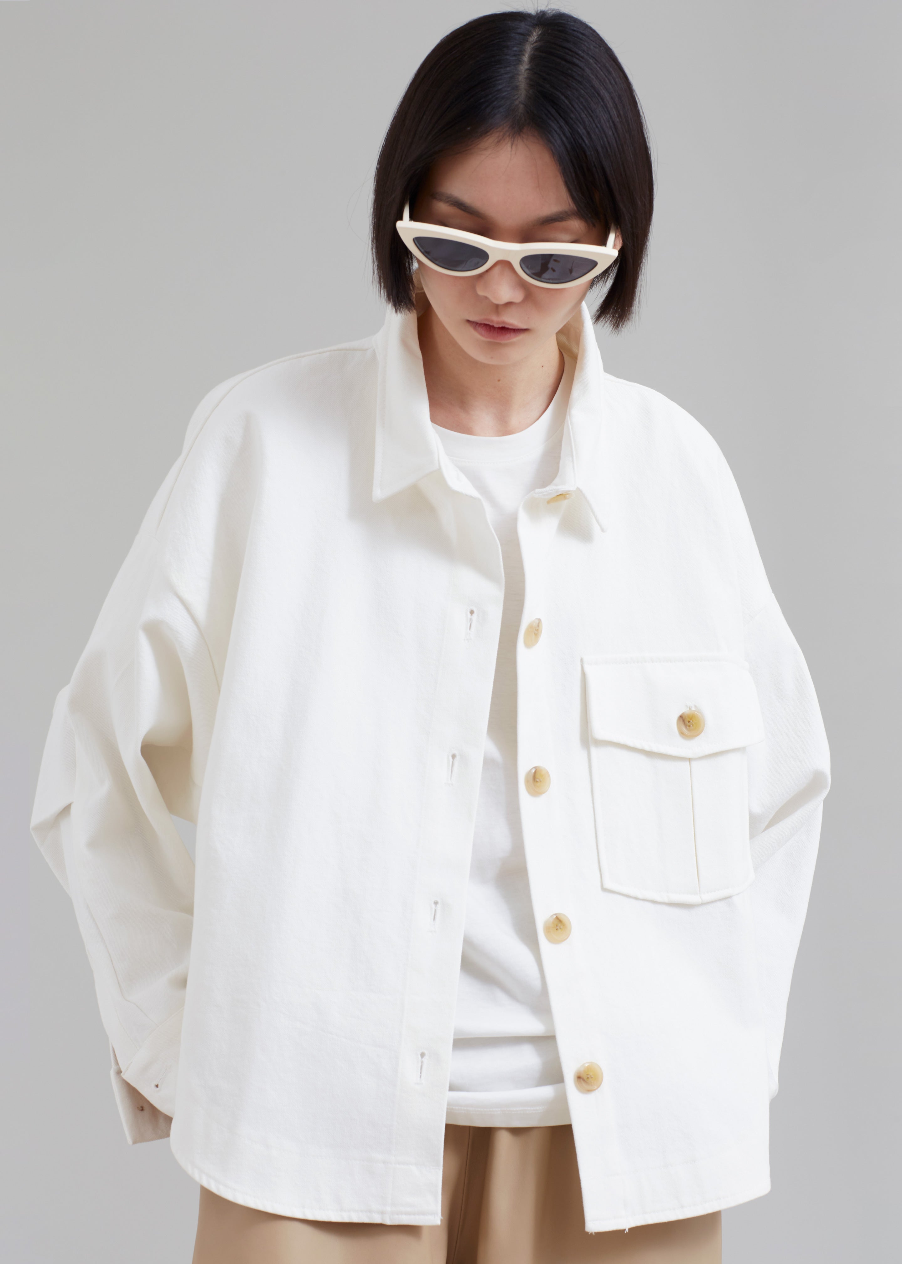 Arden Overshirt - Cream - 4