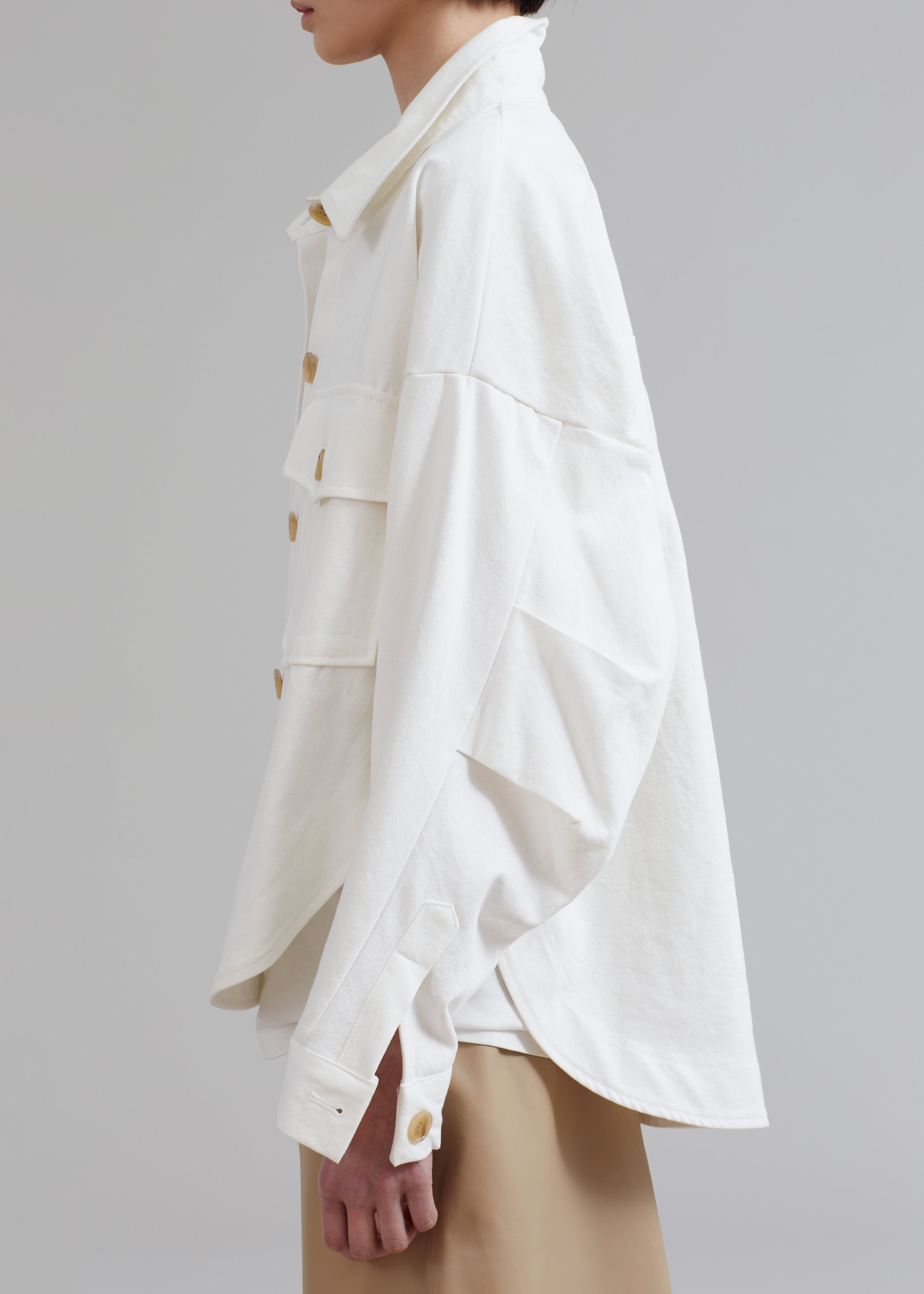 Arden Overshirt - Cream - 8